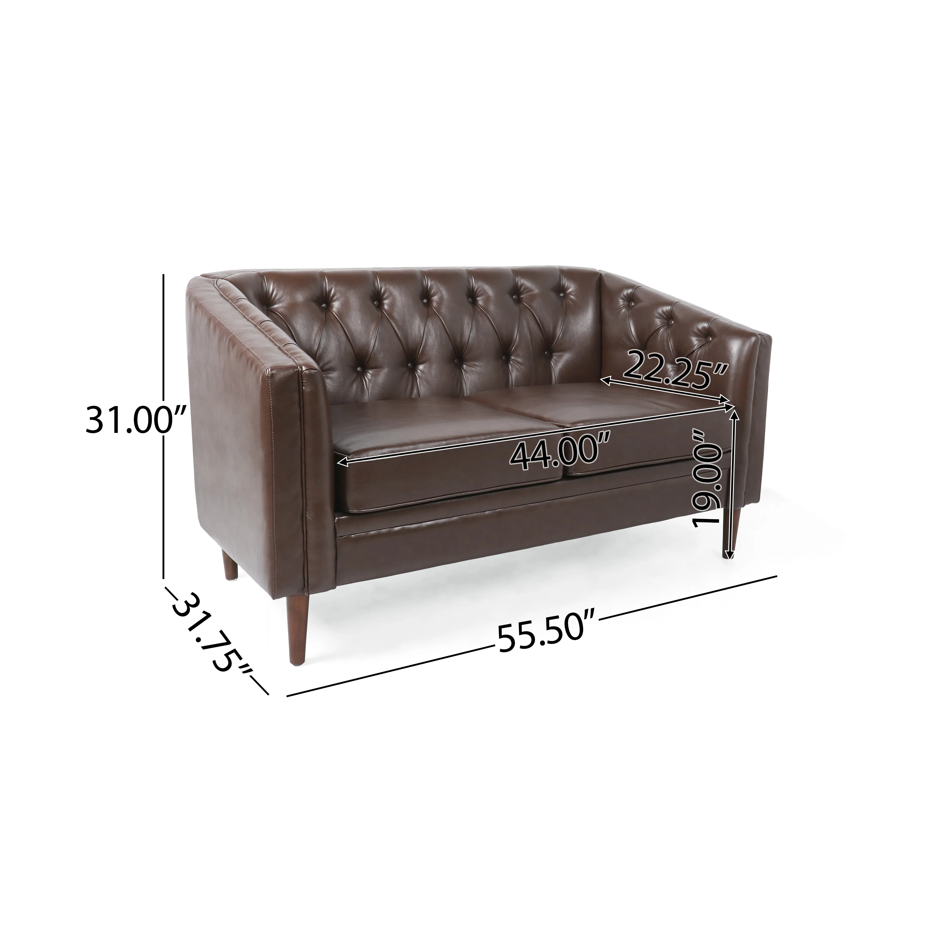 Jelm Contemporary Tufted Loveseat - furnishings
