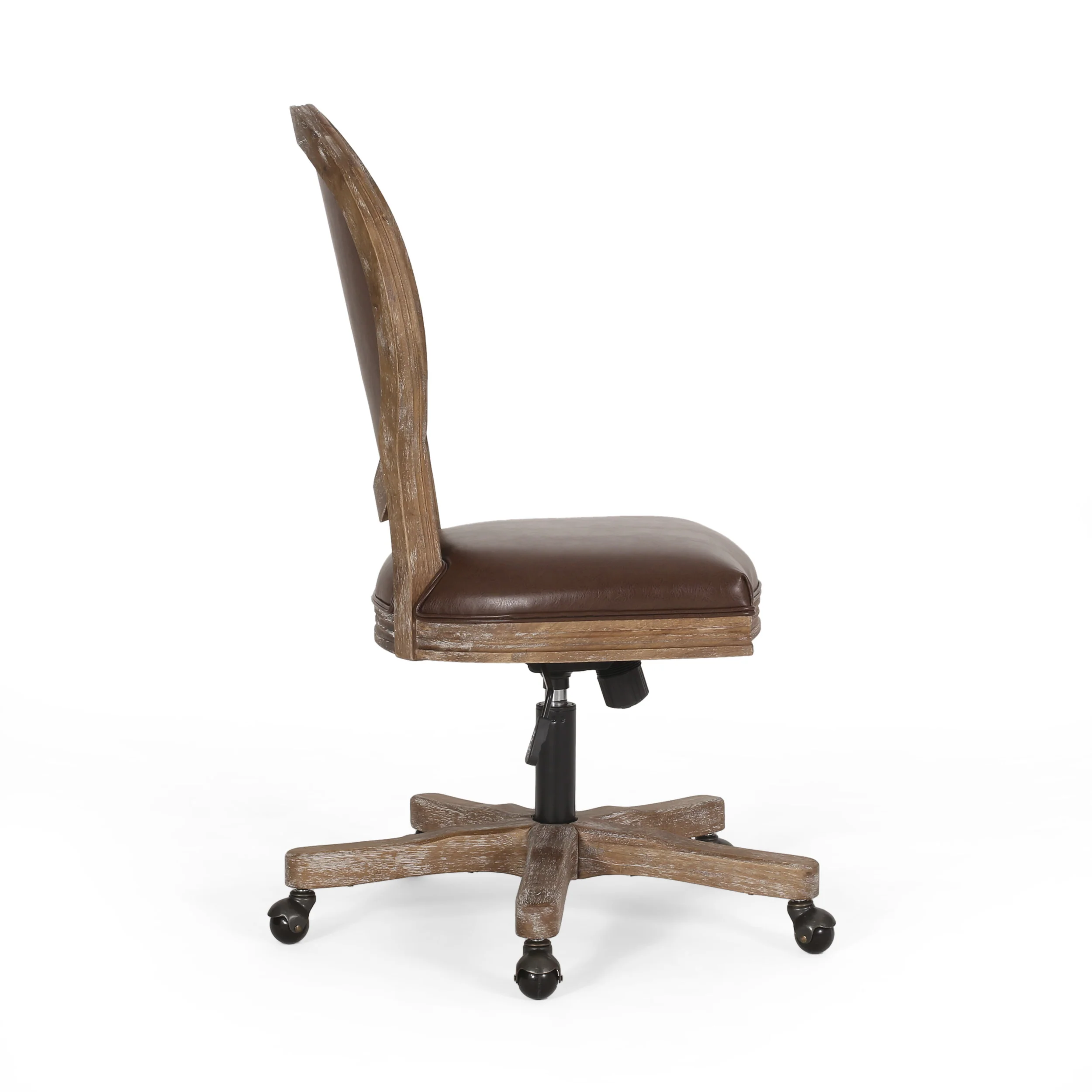 Westby French Country Upholstered Swivel Office Chair - furnishings