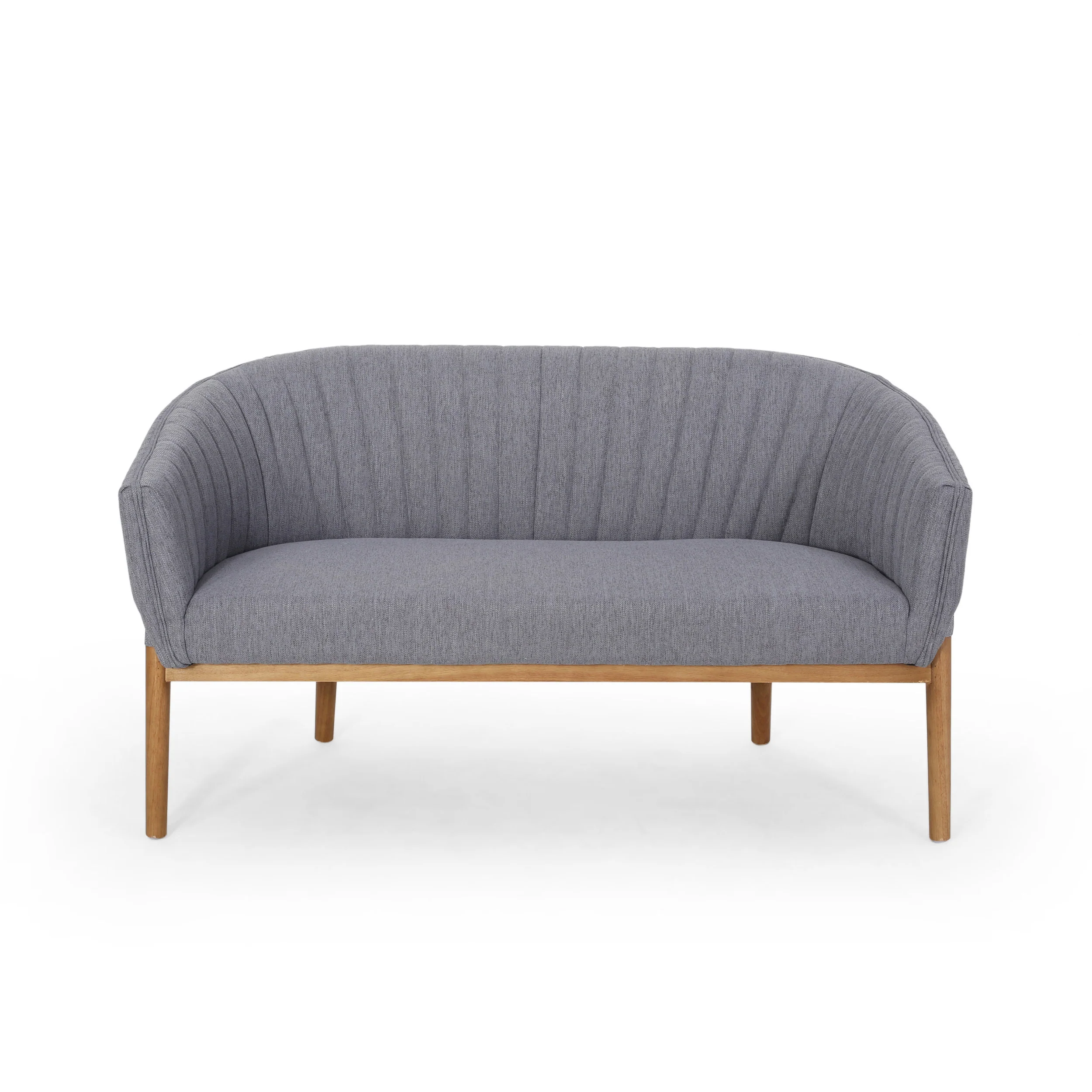 Deborah Mid-Century Fabric Settee - furnishings