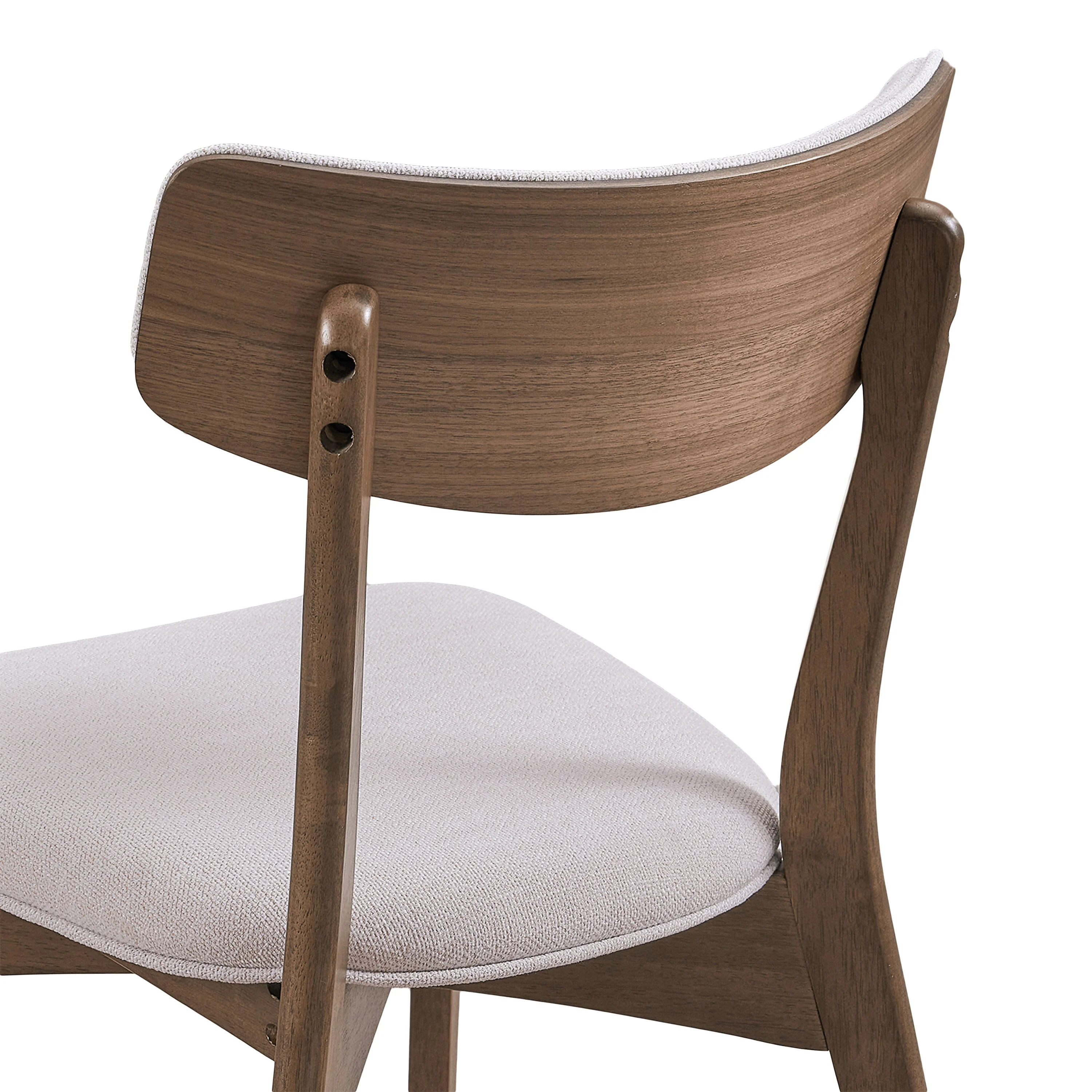 Wrene Mid-Century Walnut Finished Frame Dining Chairs, Set of 4 - furnishings