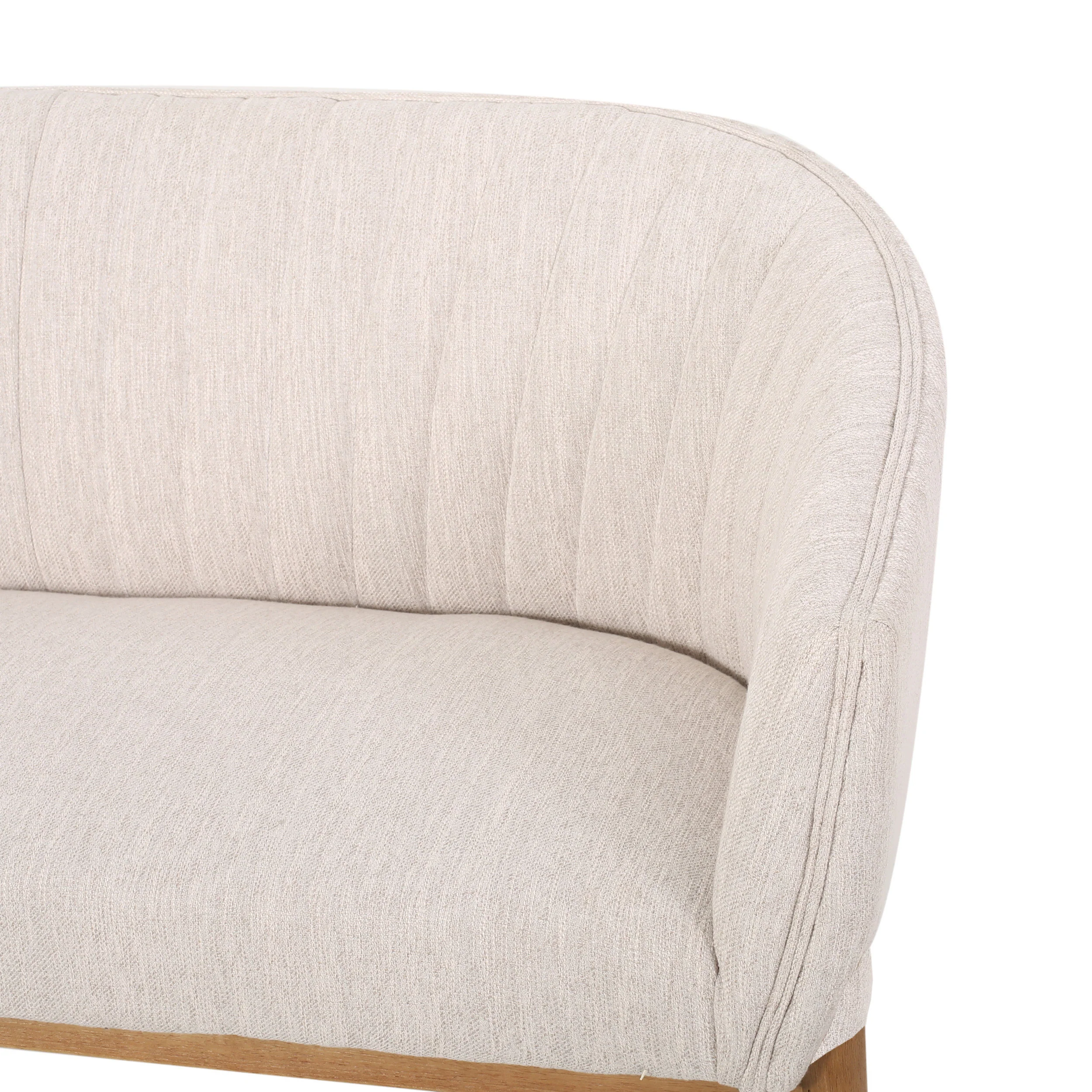 Deborah Mid-Century Fabric Settee - furnishings