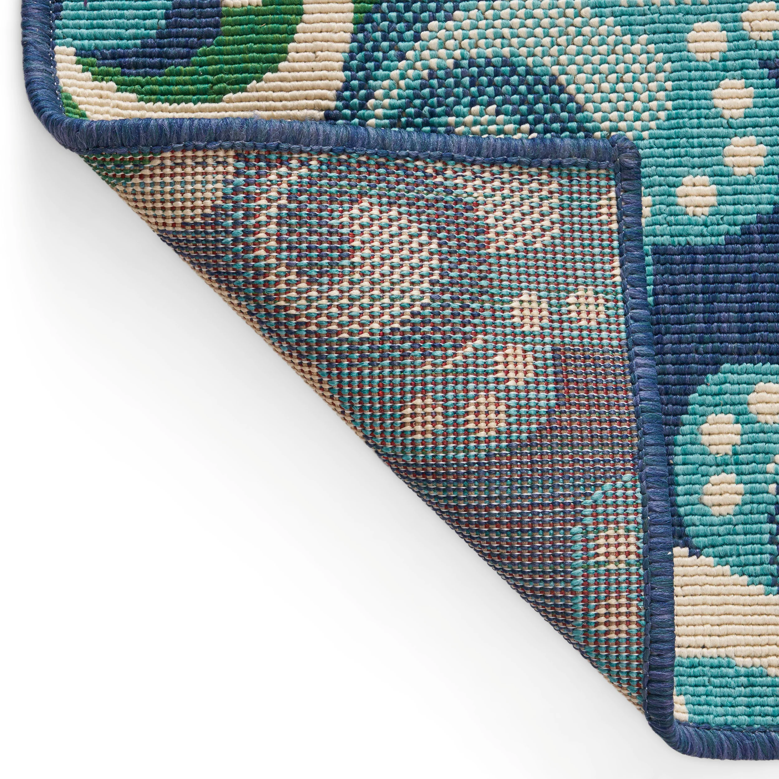 Pazel Indoor/Outdoor Floral Area Rug, Blue and Green - furnishings