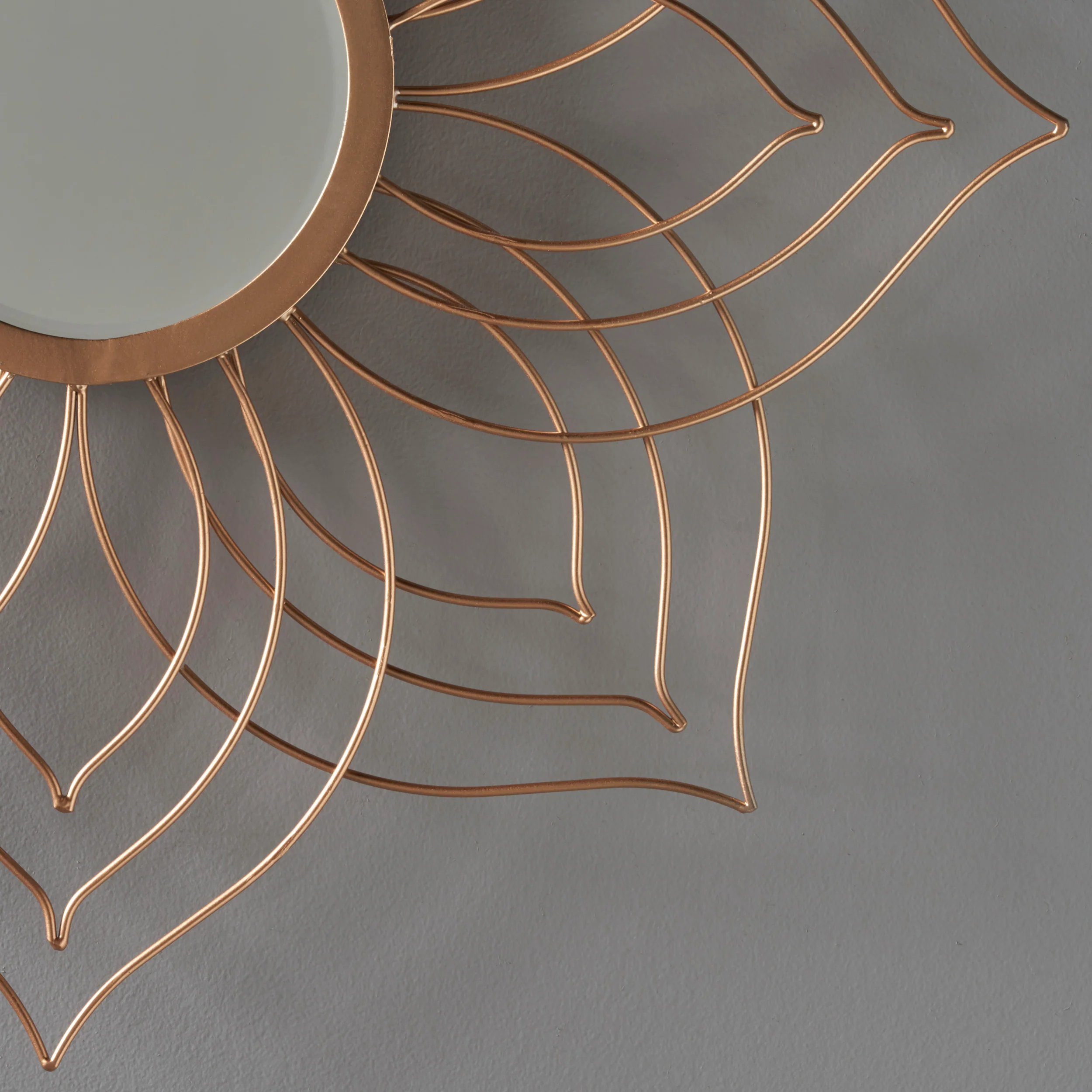 Ophelia Floral Finished Wall Mirror - furnishings