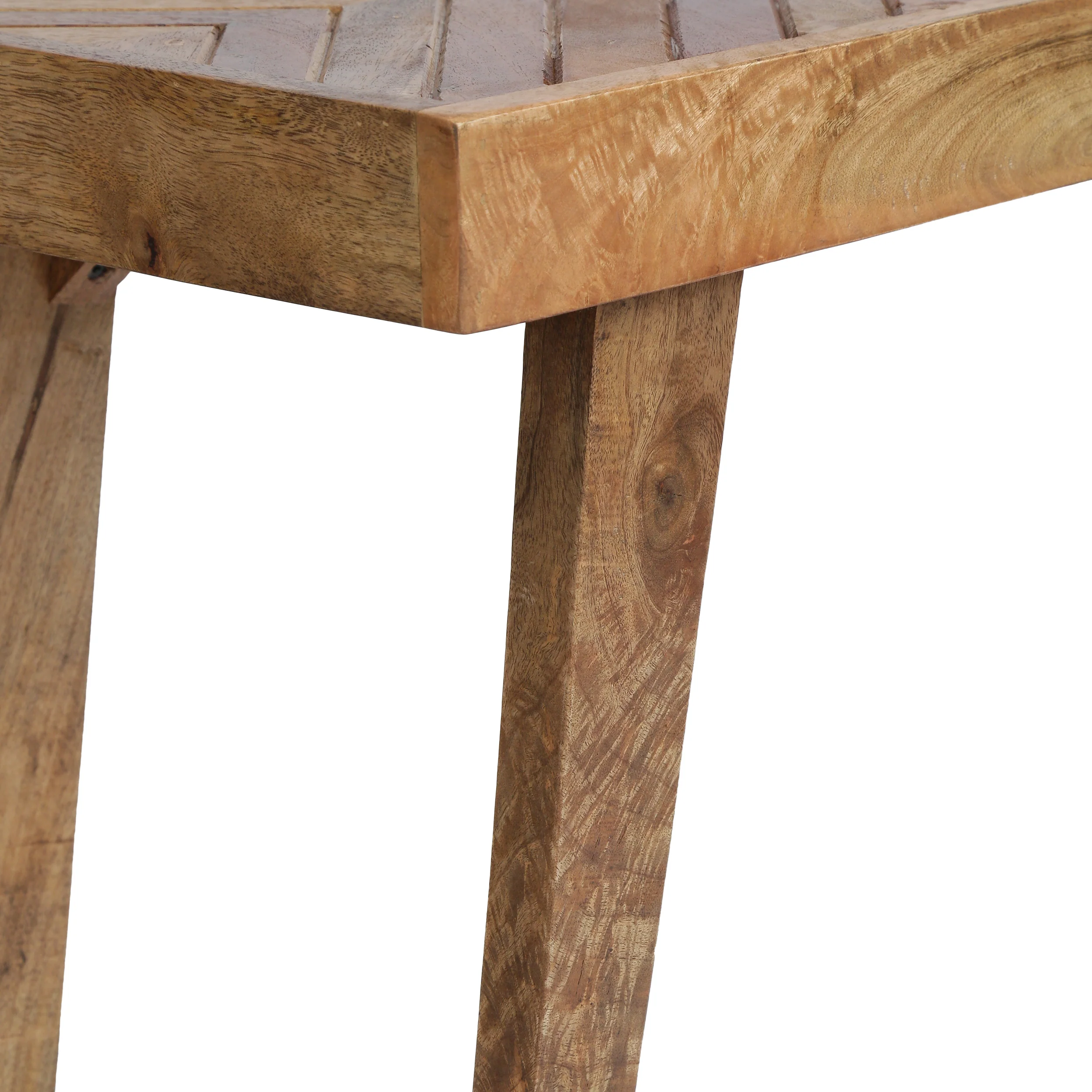 Hawley Handcrafted Boho Mango Wood Bench - furnishings