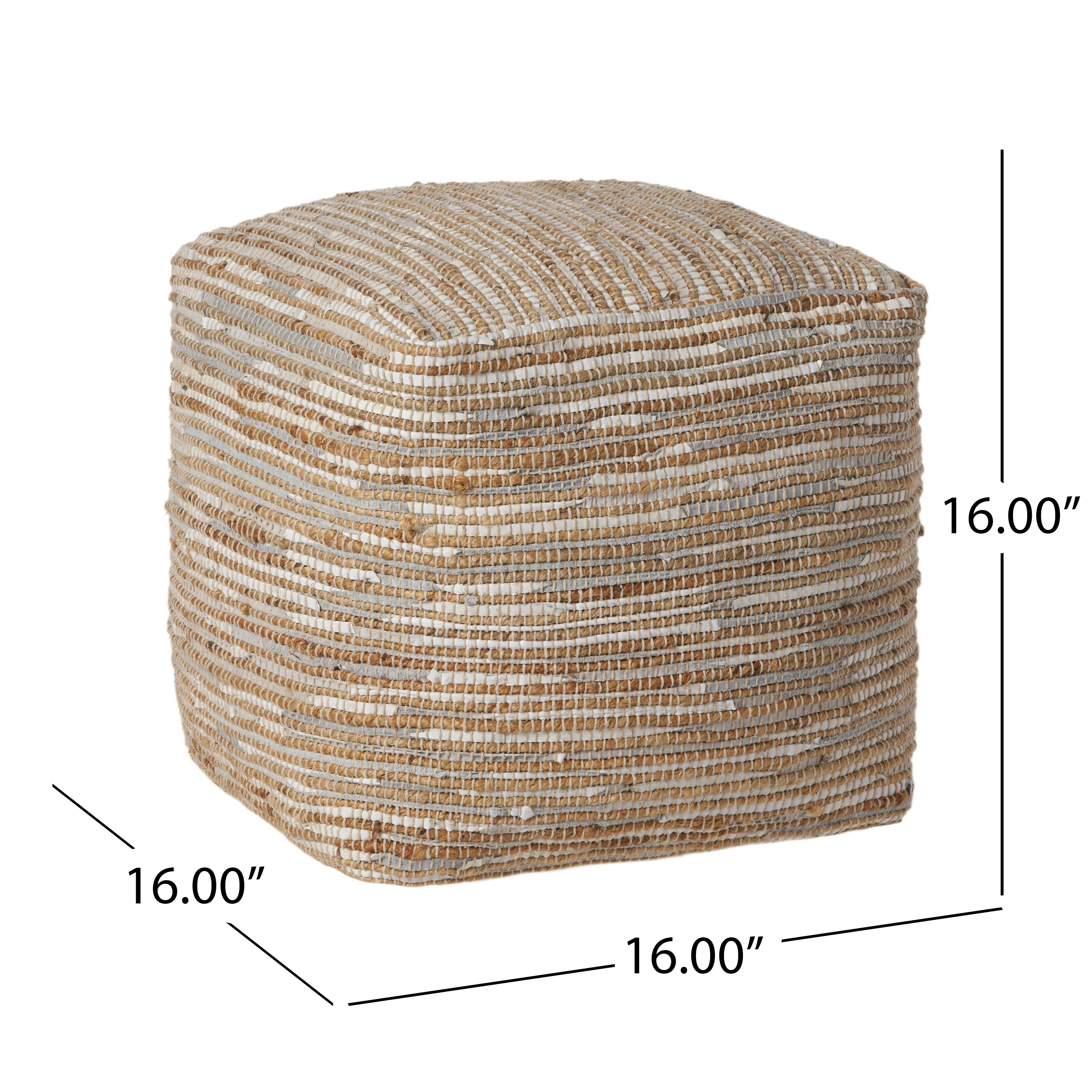 Colbert Handcrafted Boho Cube Pouf - furnishings