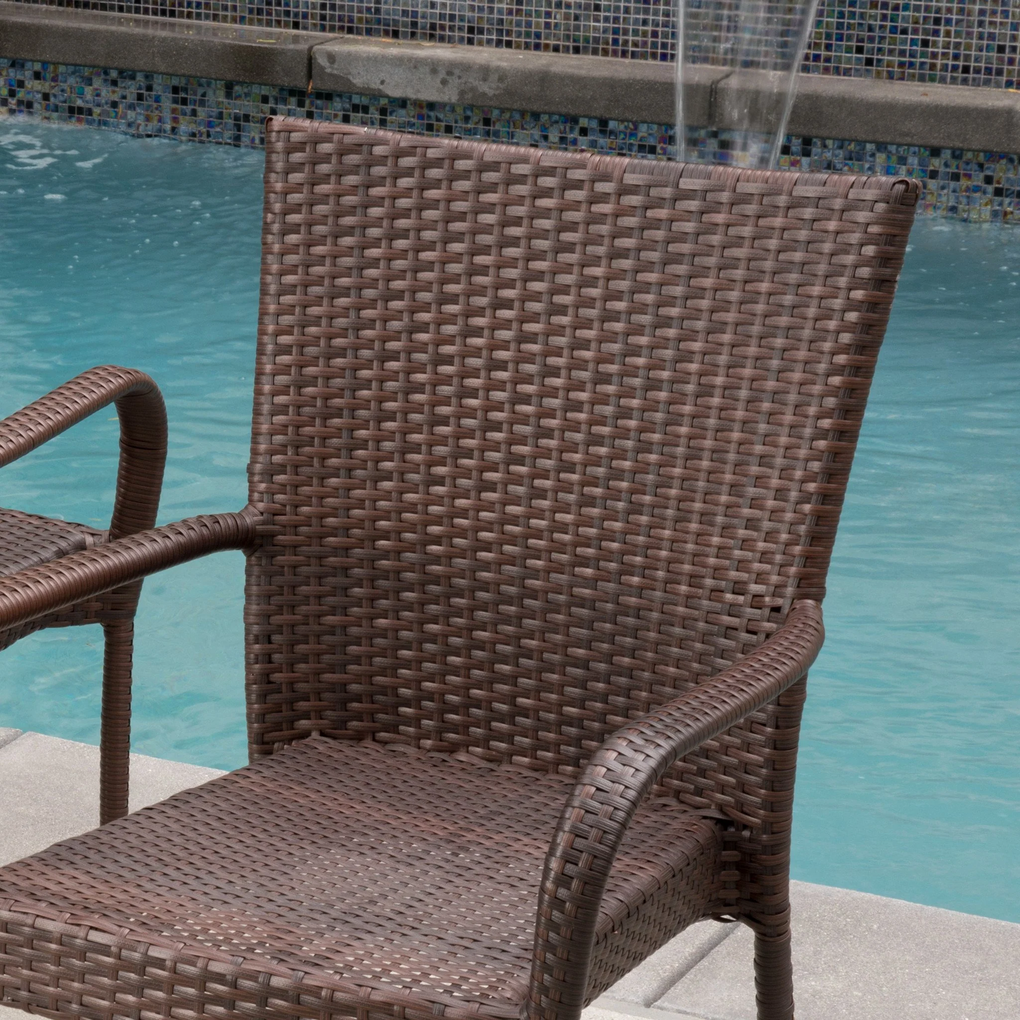 Ferndale Outdoor Multibrown Wicker  5pc Dining Set - furnishings