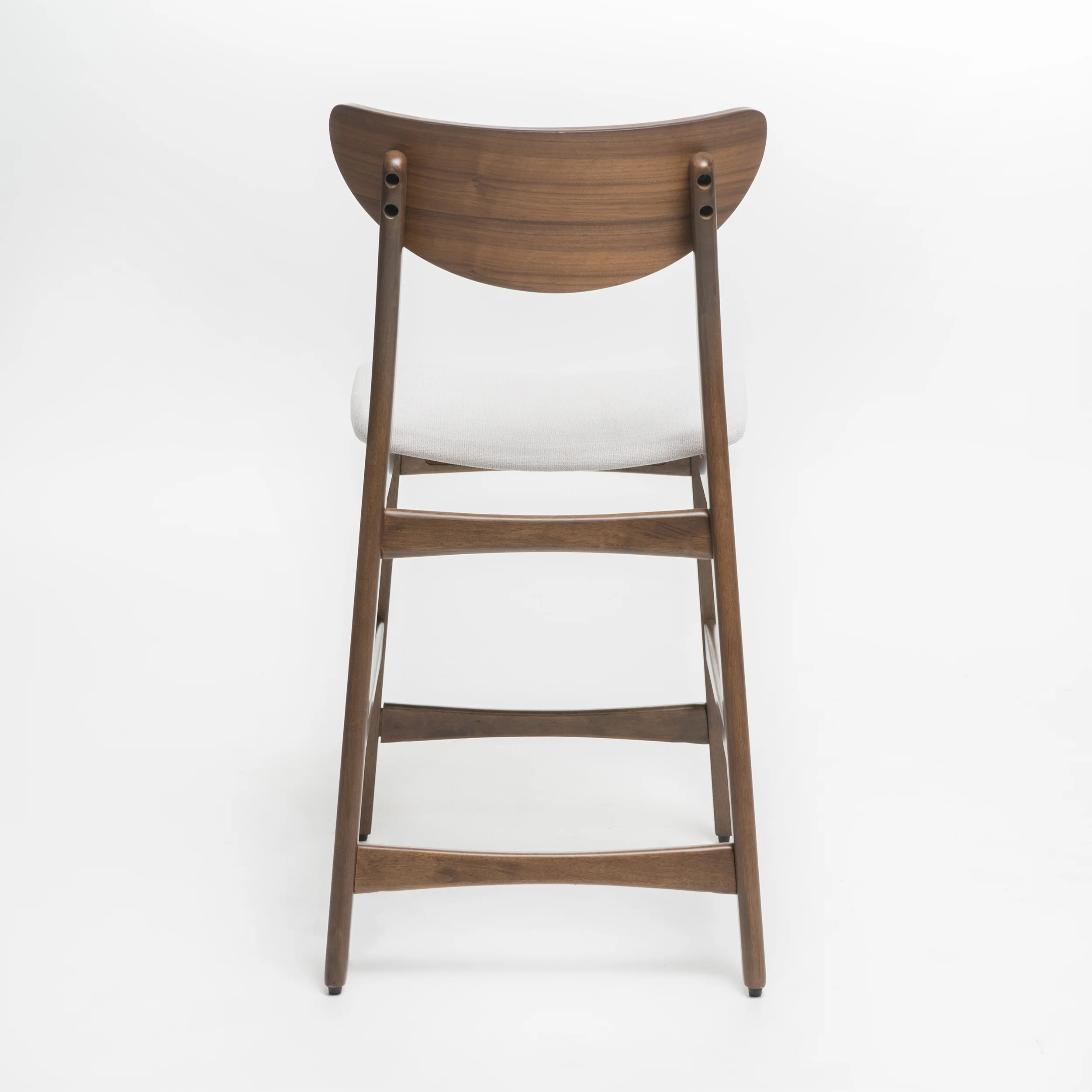 Molle Walnut Finish Mid-Century Modern 24-Inch Counter Stools (Set of 2) - furnishings