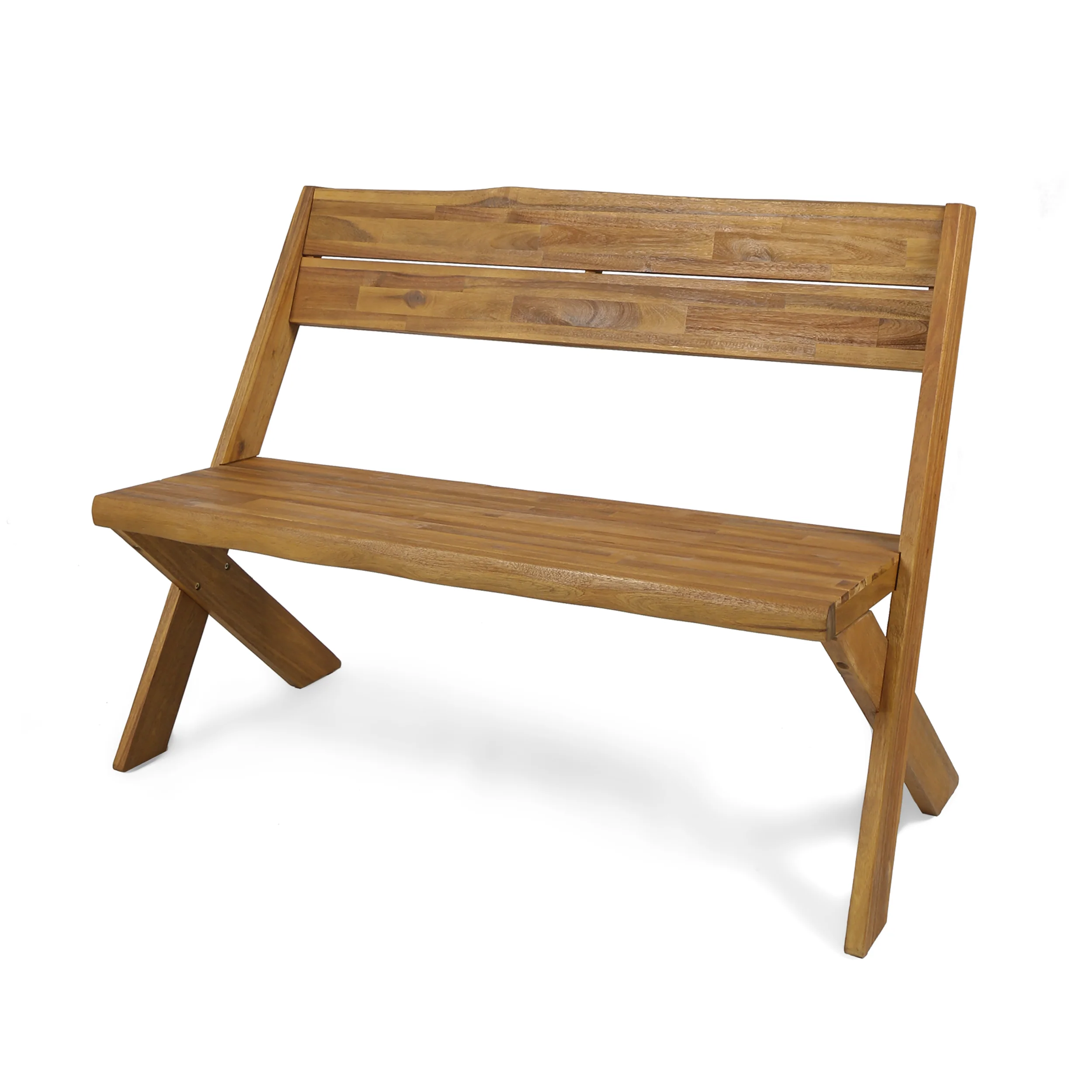 Irene Outdoor Acacia Wood Bench - furnishings