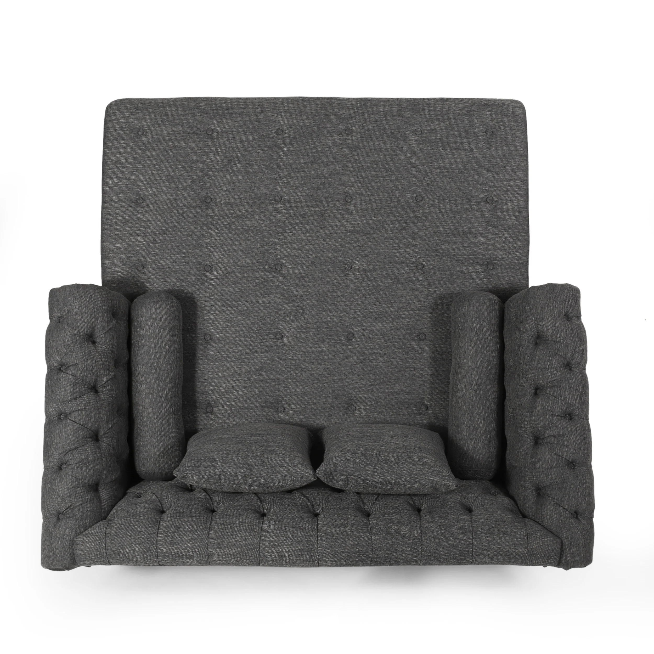 Horeb Contemporary Tufted Double Chaise Lounge with Accent Pillows - furnishings