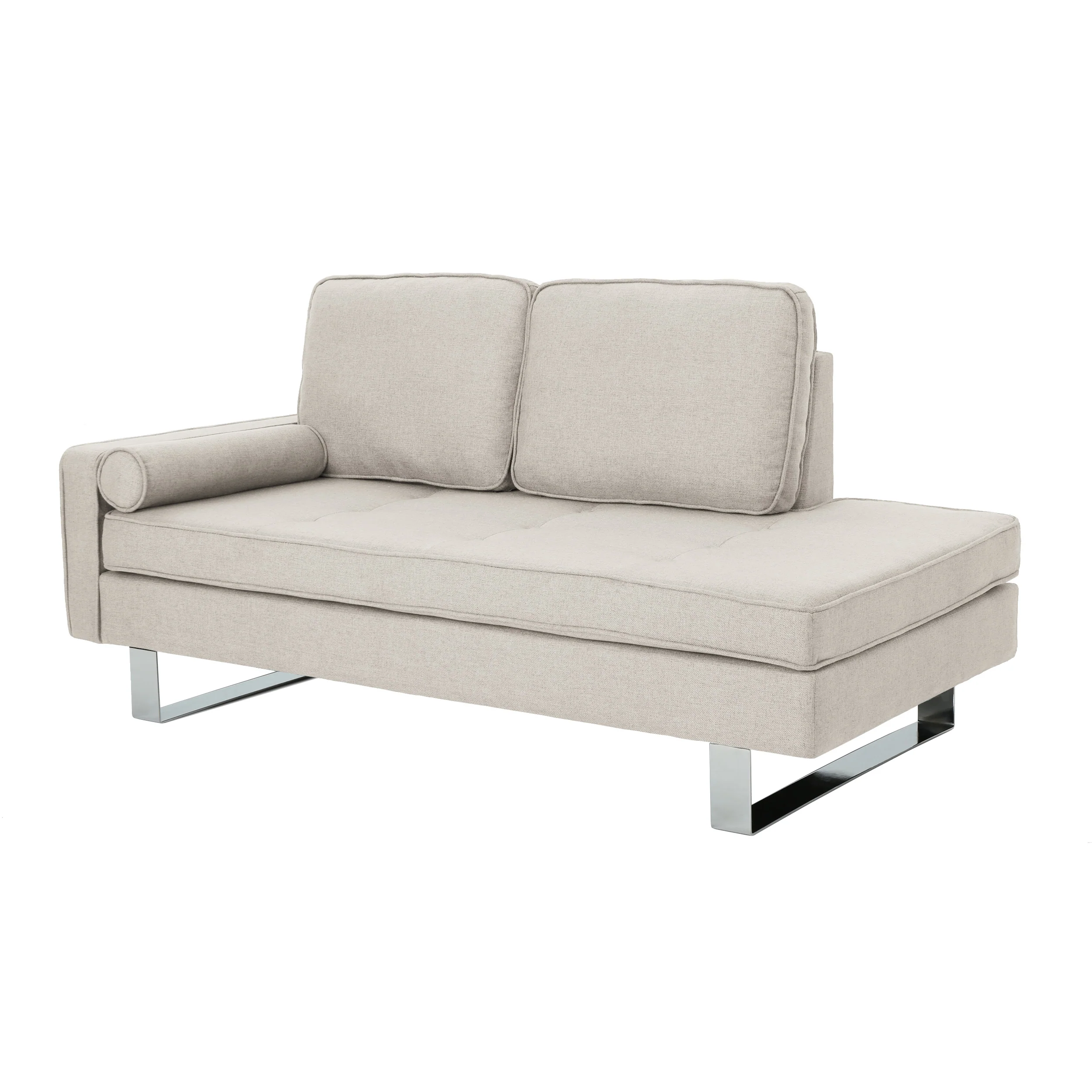 Typhaine Modern Fabric Chaise Lounge - furnishings