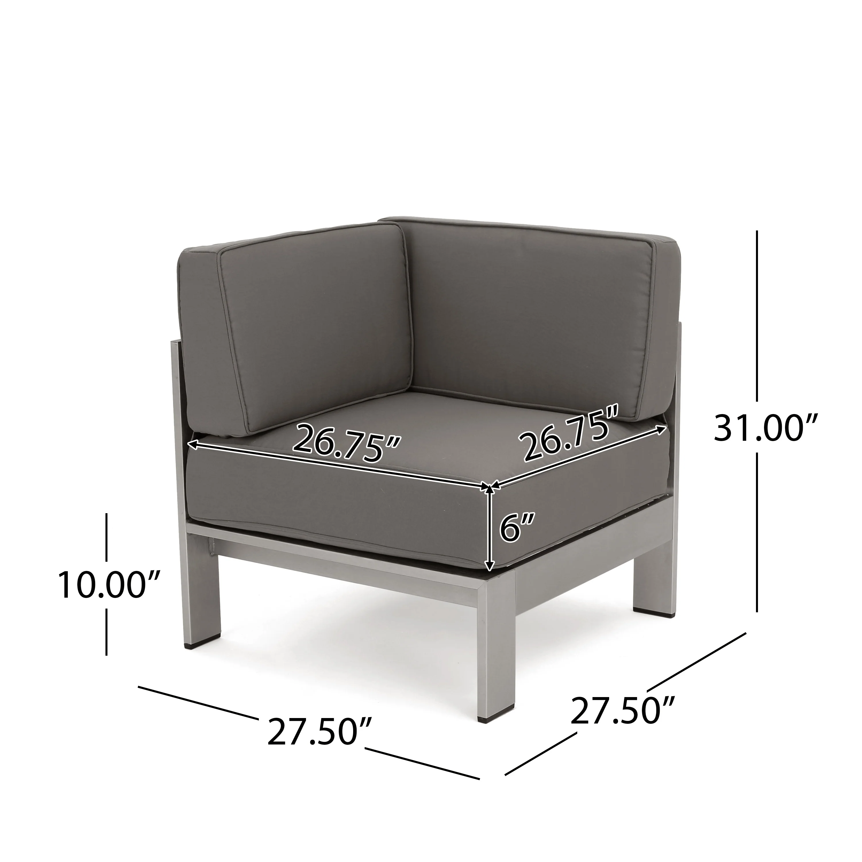 Crested-Bay V-shape Outdoor Fire Table Sofa Set - furnishings