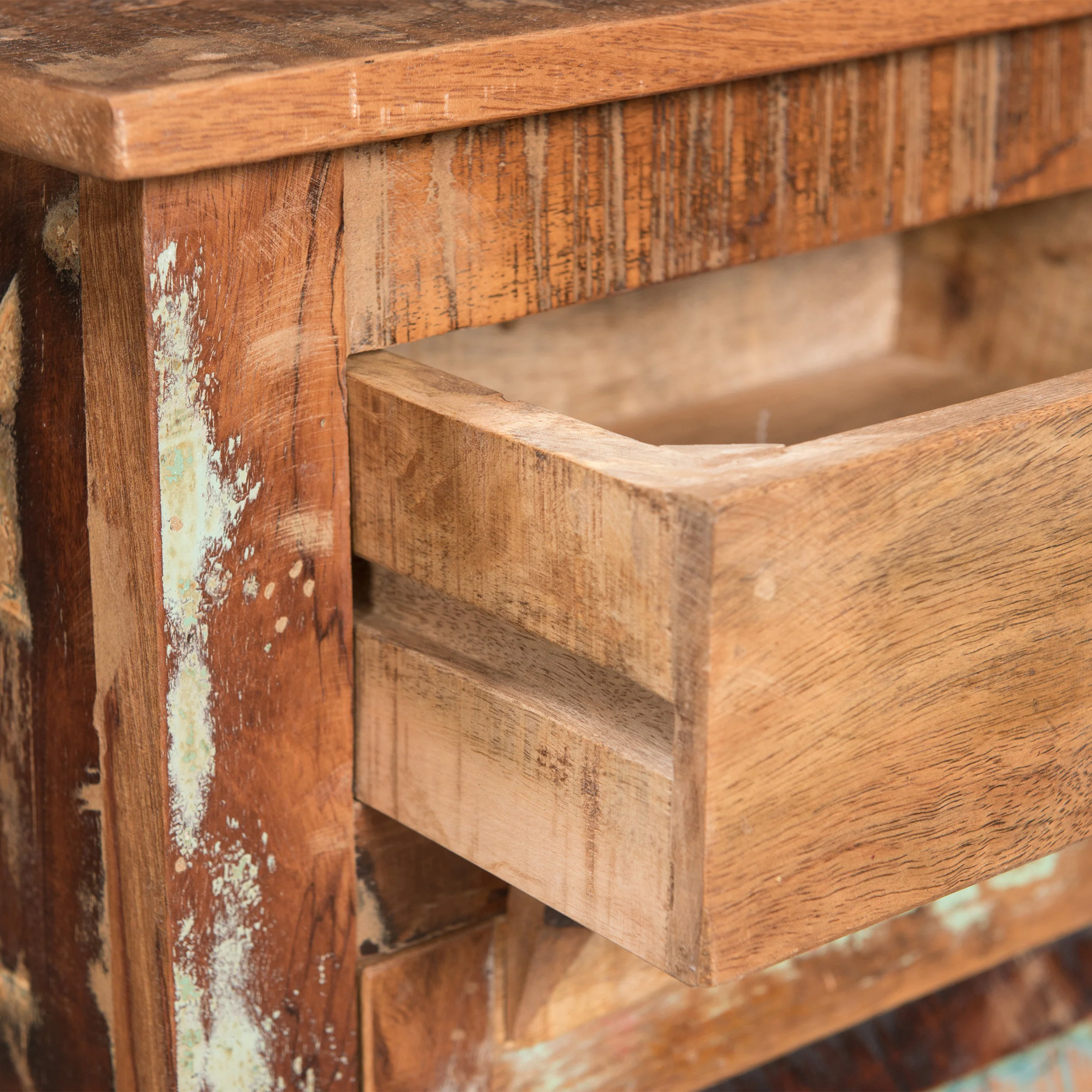 Salome Wooden Side Table with Drawer - furnishings
