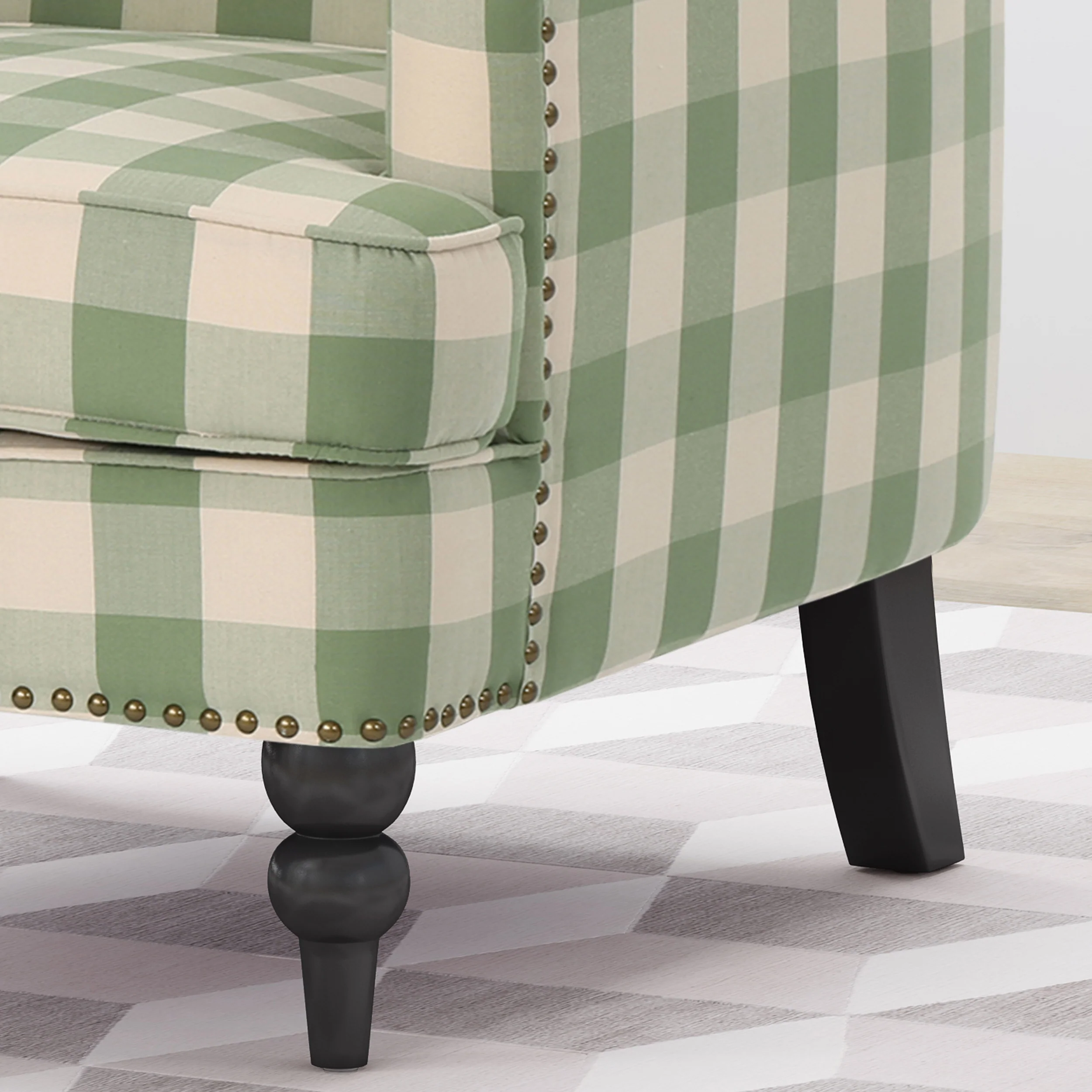 Eve Tufted Fabric Club Chair - furnishings