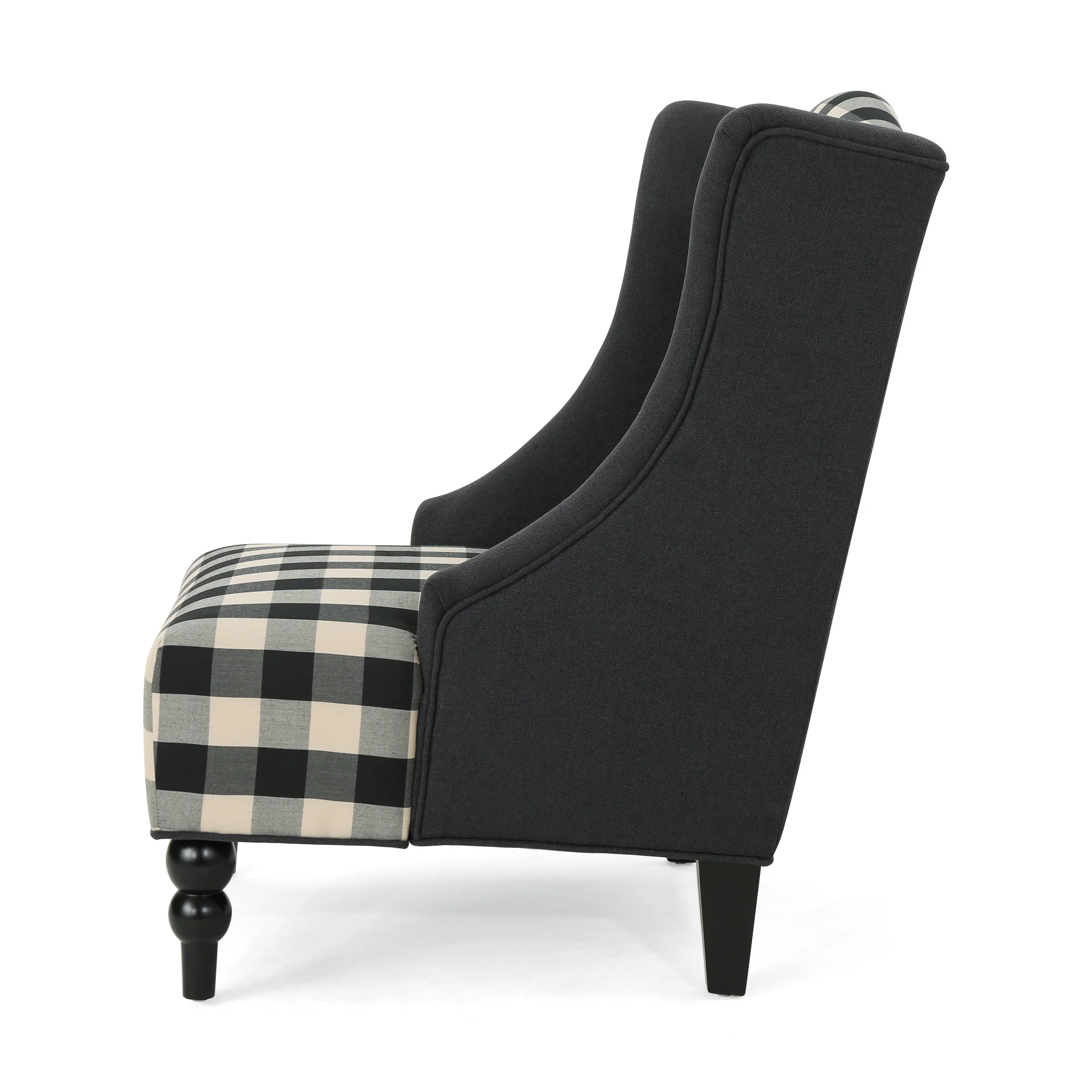 Alonso Wingback Fabric Club Chair - furnishings