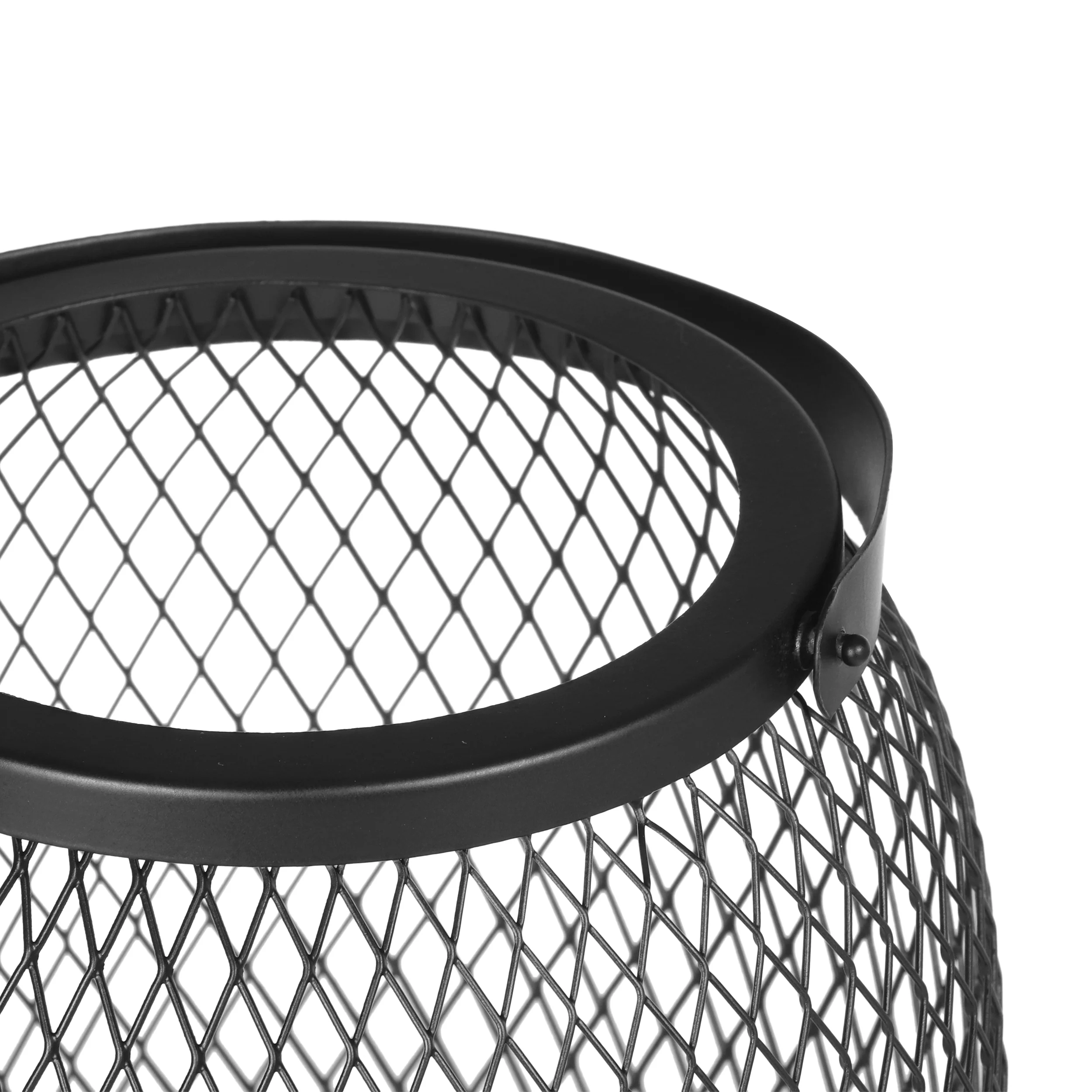 Randlett Handmade Iron Lantern Tea Light Candle Holder, Black - furnishings