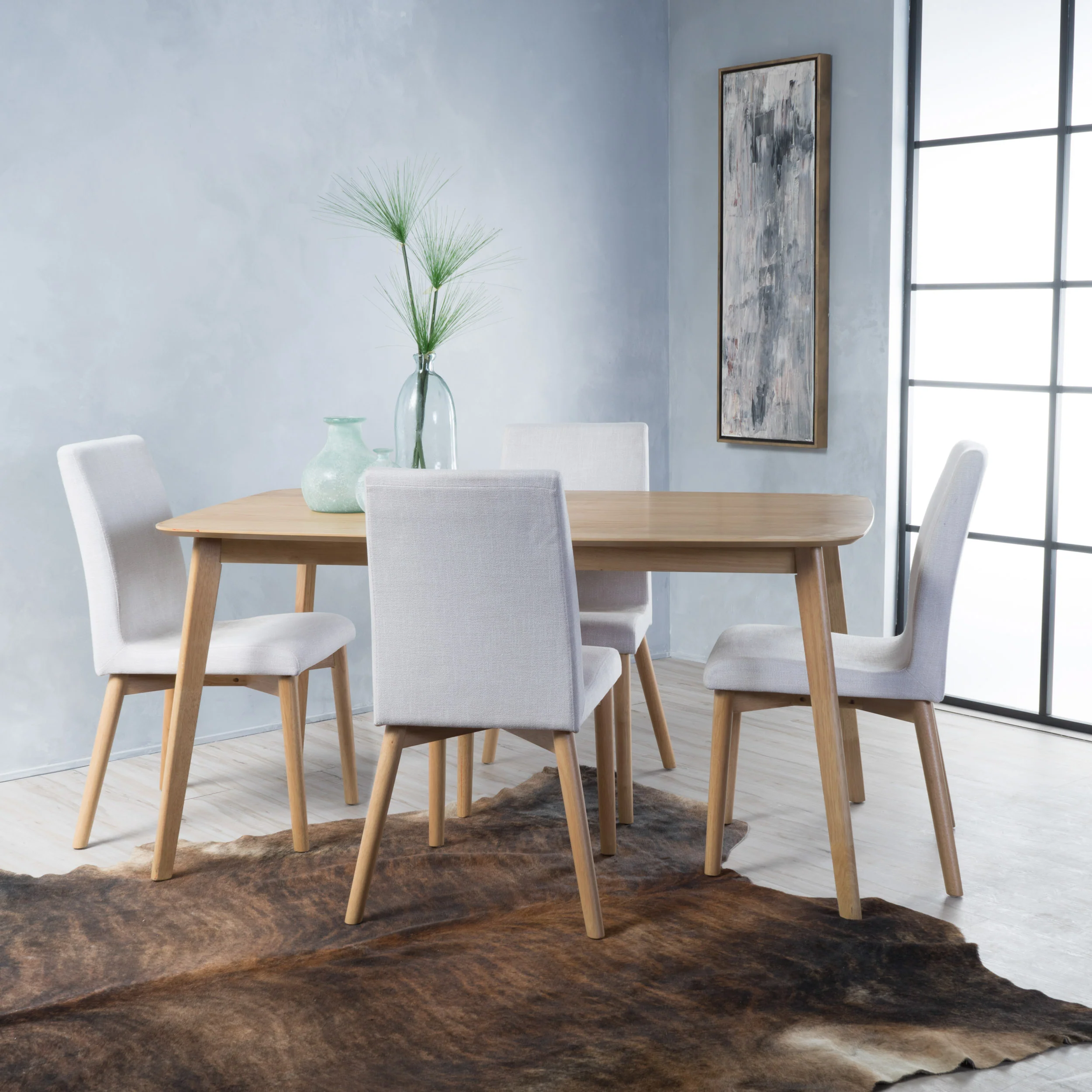 Katherine Mid-Century Modern 5 Piece Dining Set - furnishings