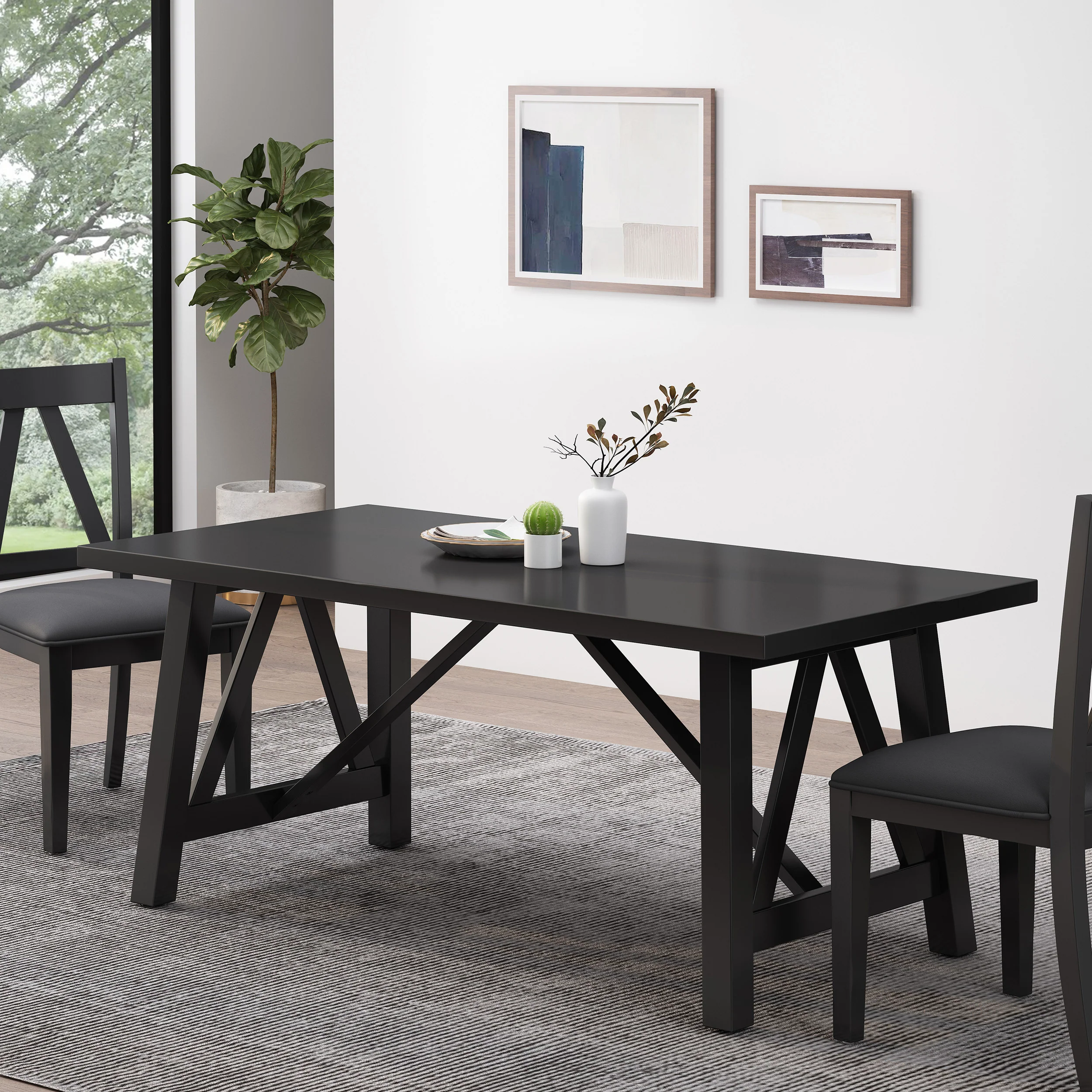 Grover Farmhouse Wood Dining Table - furnishings