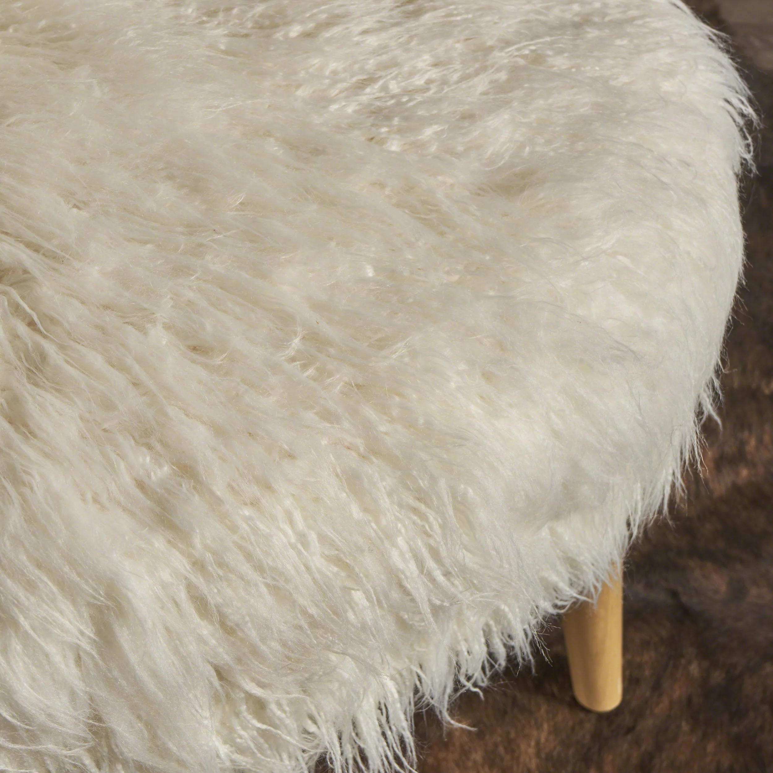 Cheryiie Modern Glam Shaggy Accent Chair - furnishings