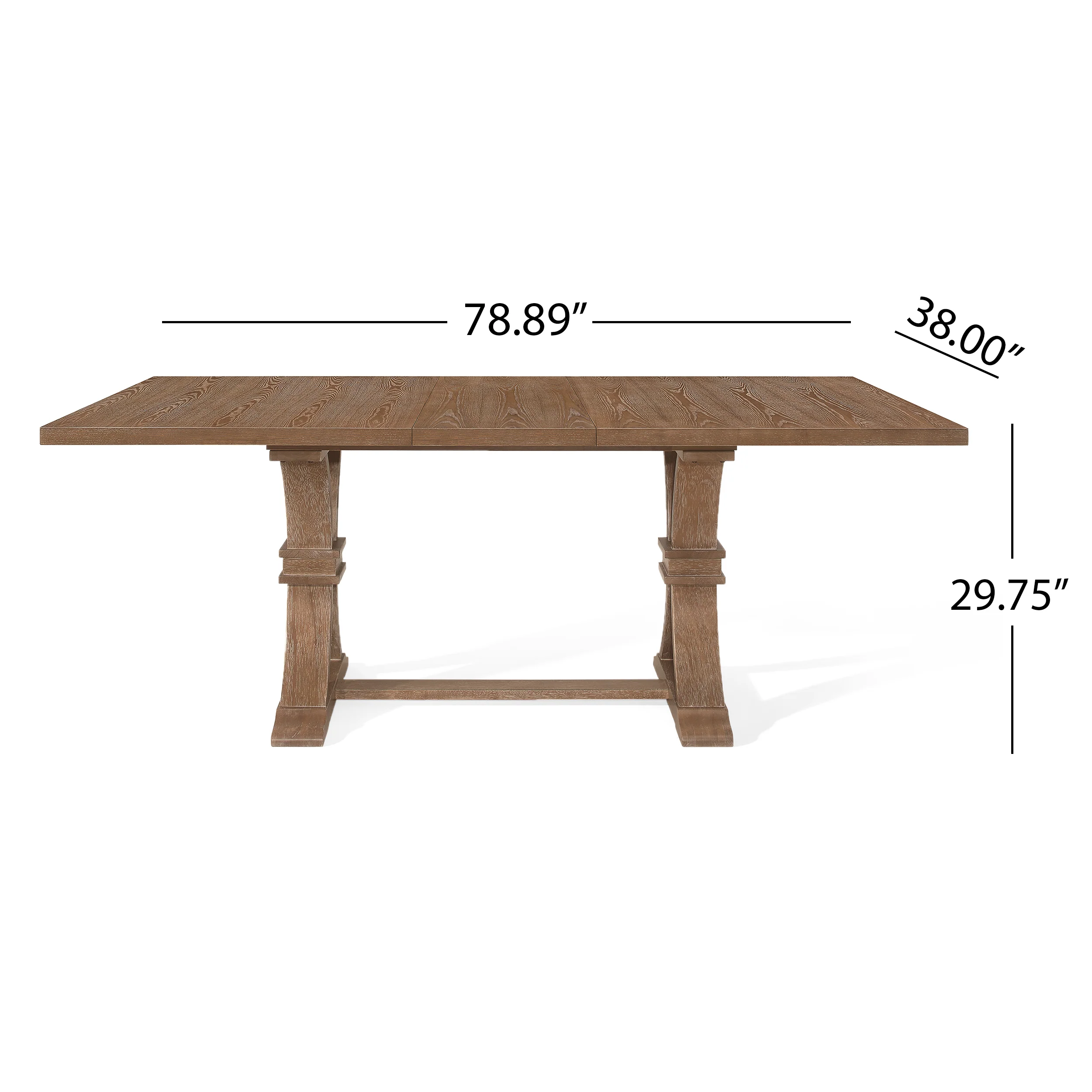 Maria French Country Wood 7-Piece Expandable Dining Set - furnishings