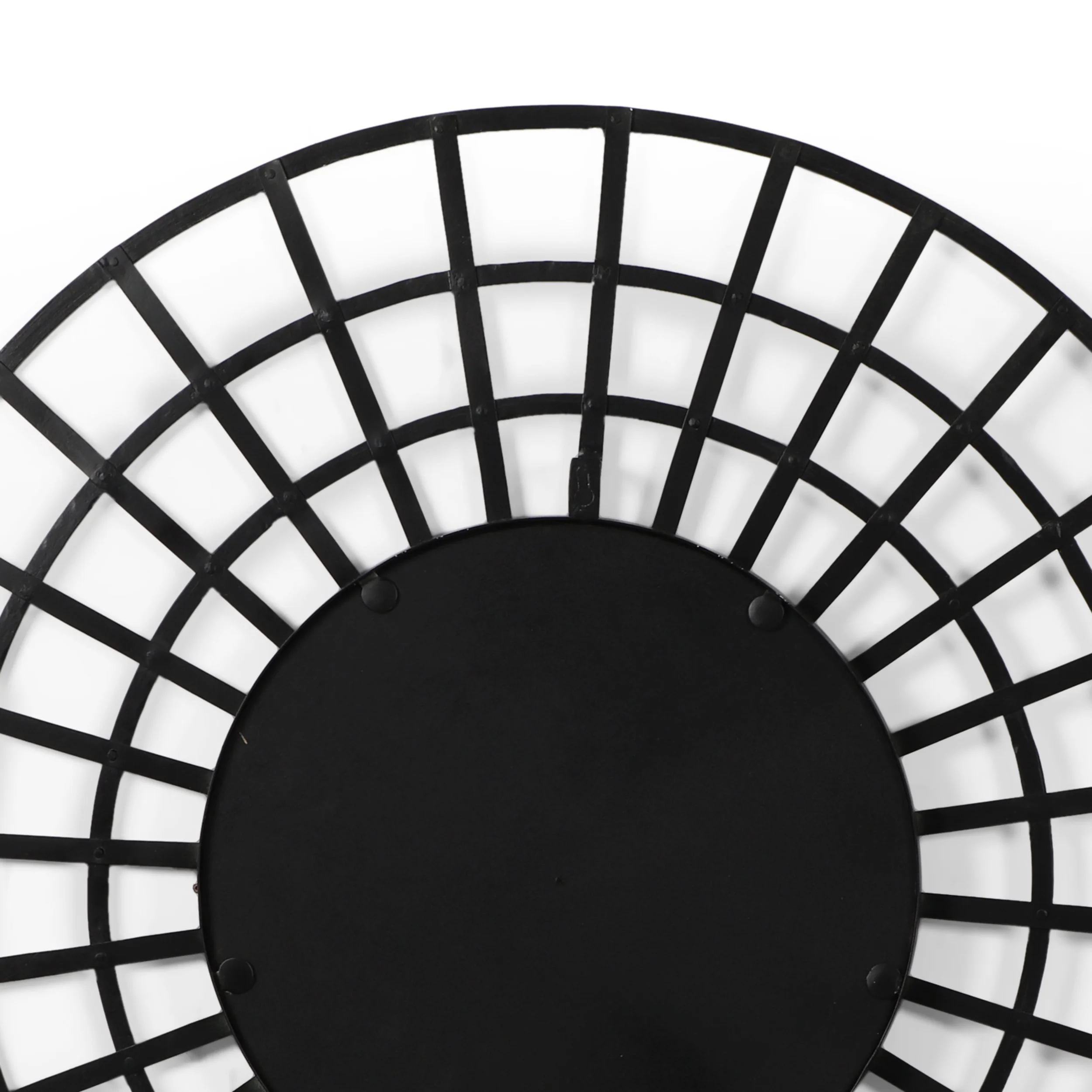 Hiram Handcrafted Modern Round Wall Mirror - furnishings