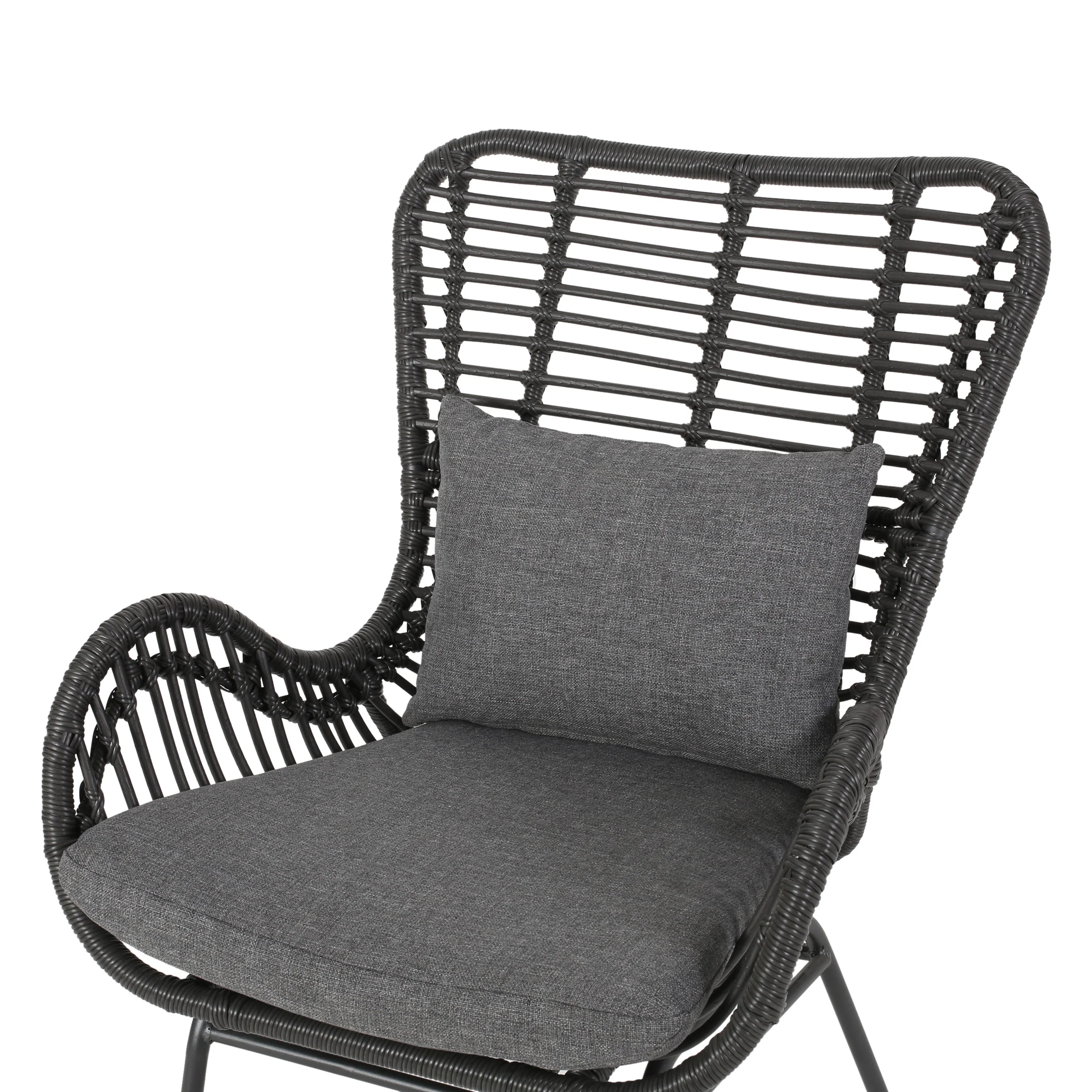 Izidro Indoor Boho Modern Wicker 4 Piece Club Chair and Ottoman Set - furnishings