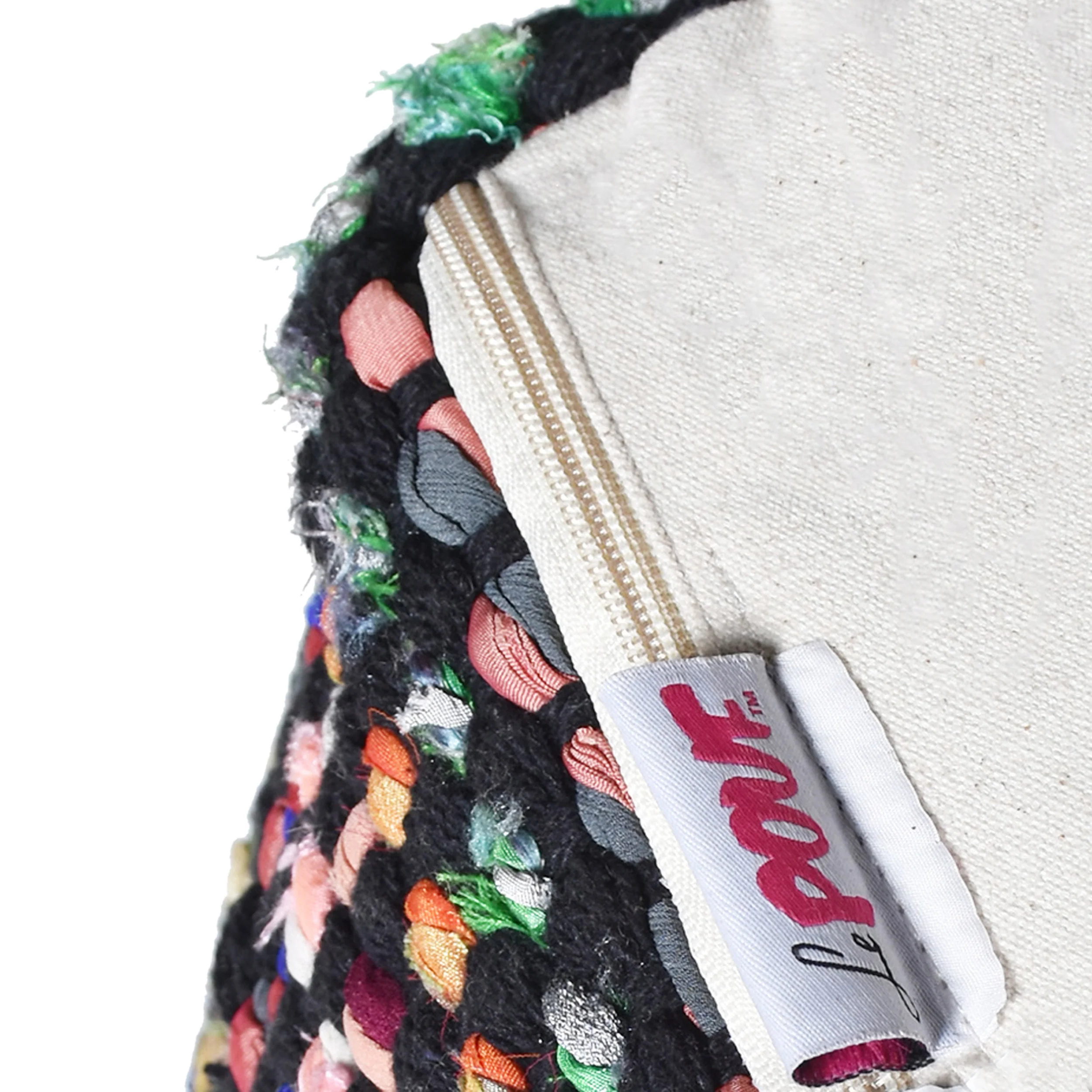 Naholo Handcrafted Boho Fabric Pouf - furnishings