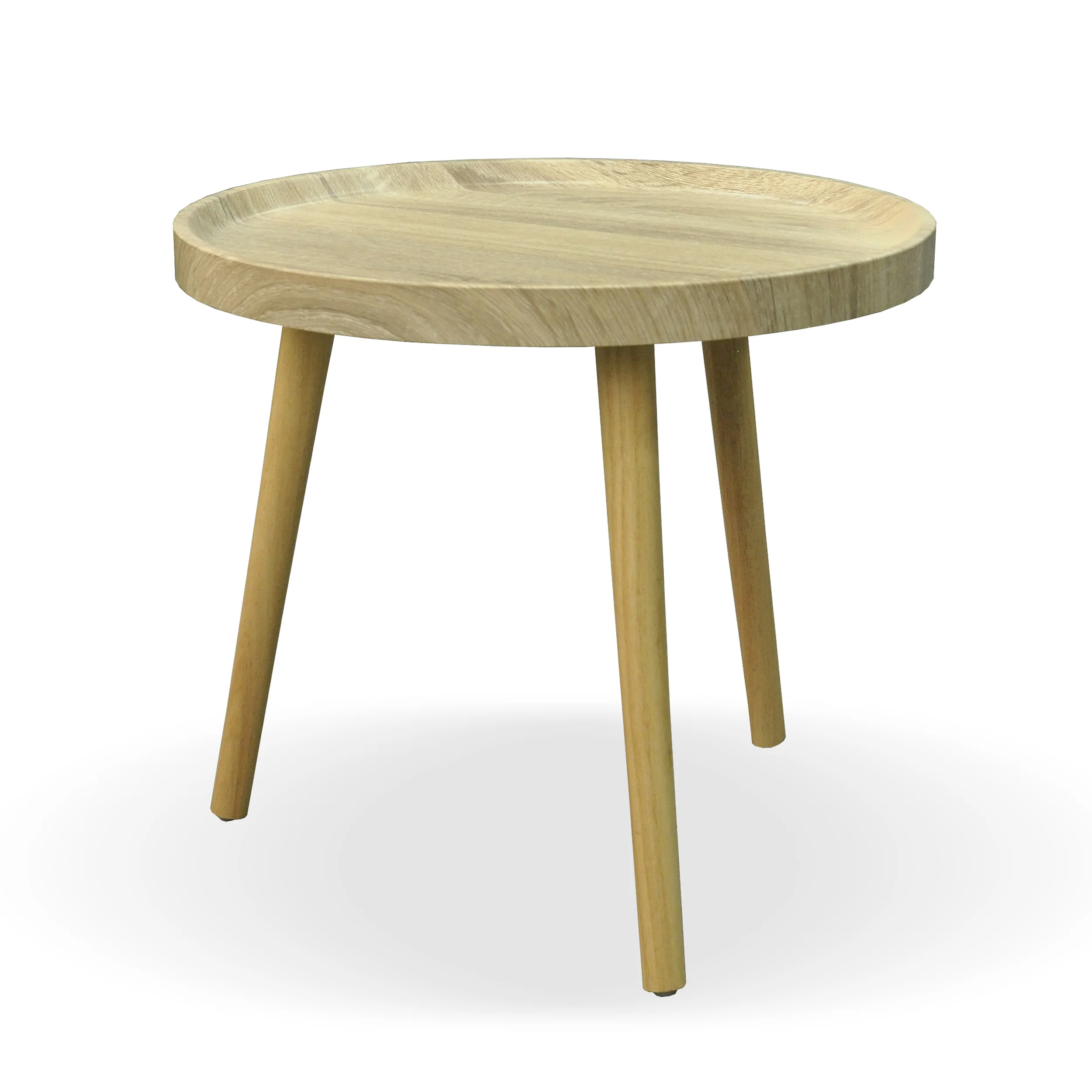 Gary Traditional Faux Wood Side Table, Oak Finish - furnishings