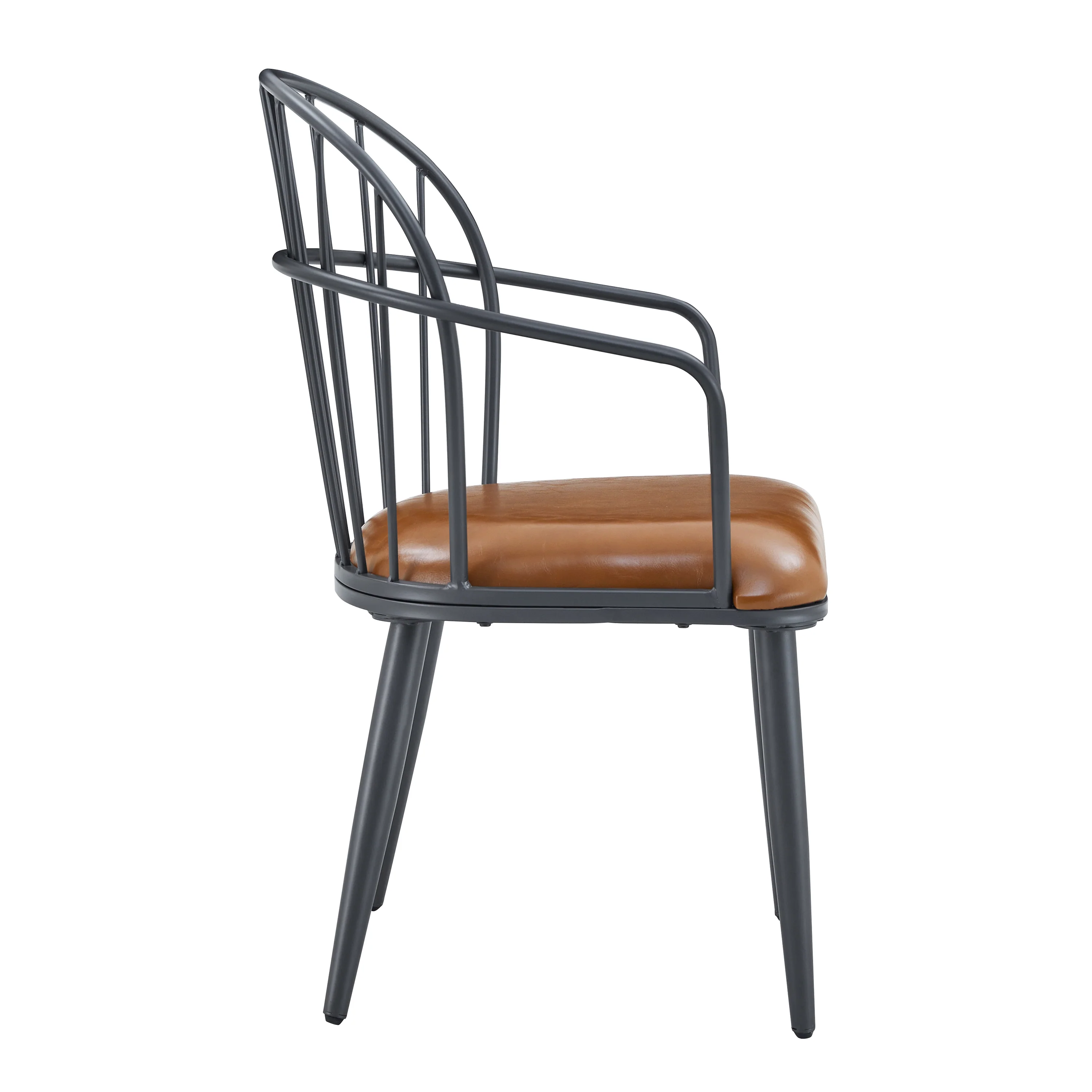 Limeo Modern Upholstered PU Leather Dining Chairs, Set of 2 - furnishings