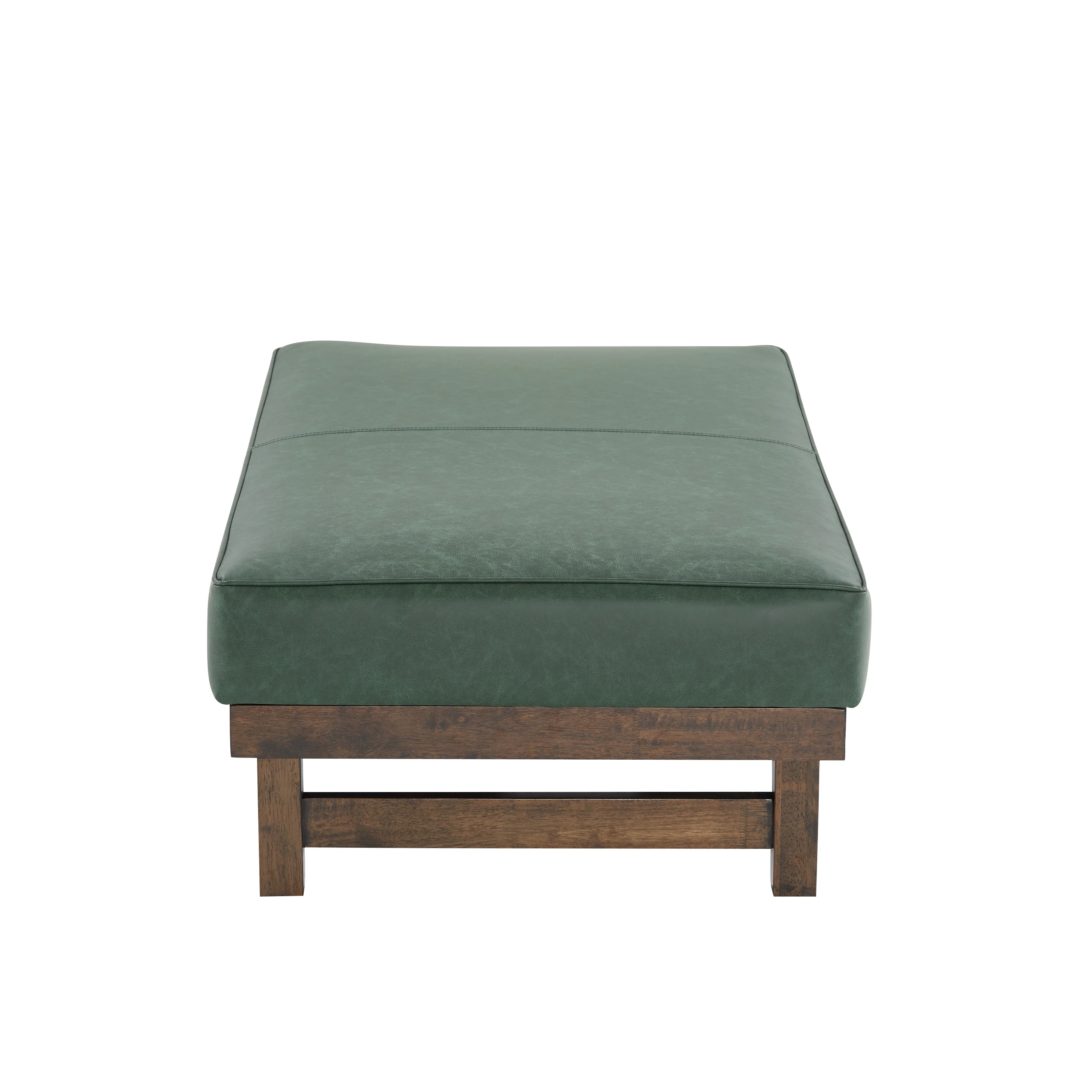 Temzyl temzyl Modern PU Cocktail Ottoman with Wood Frame - furnishings