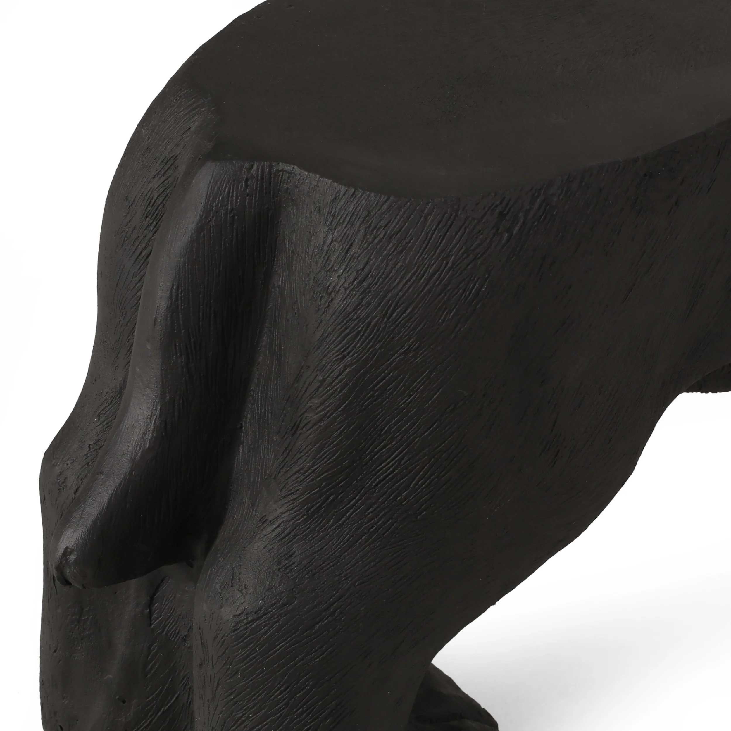 Cullimore Outdoor Labrador Dog Garden Bench, Matte Black - furnishings