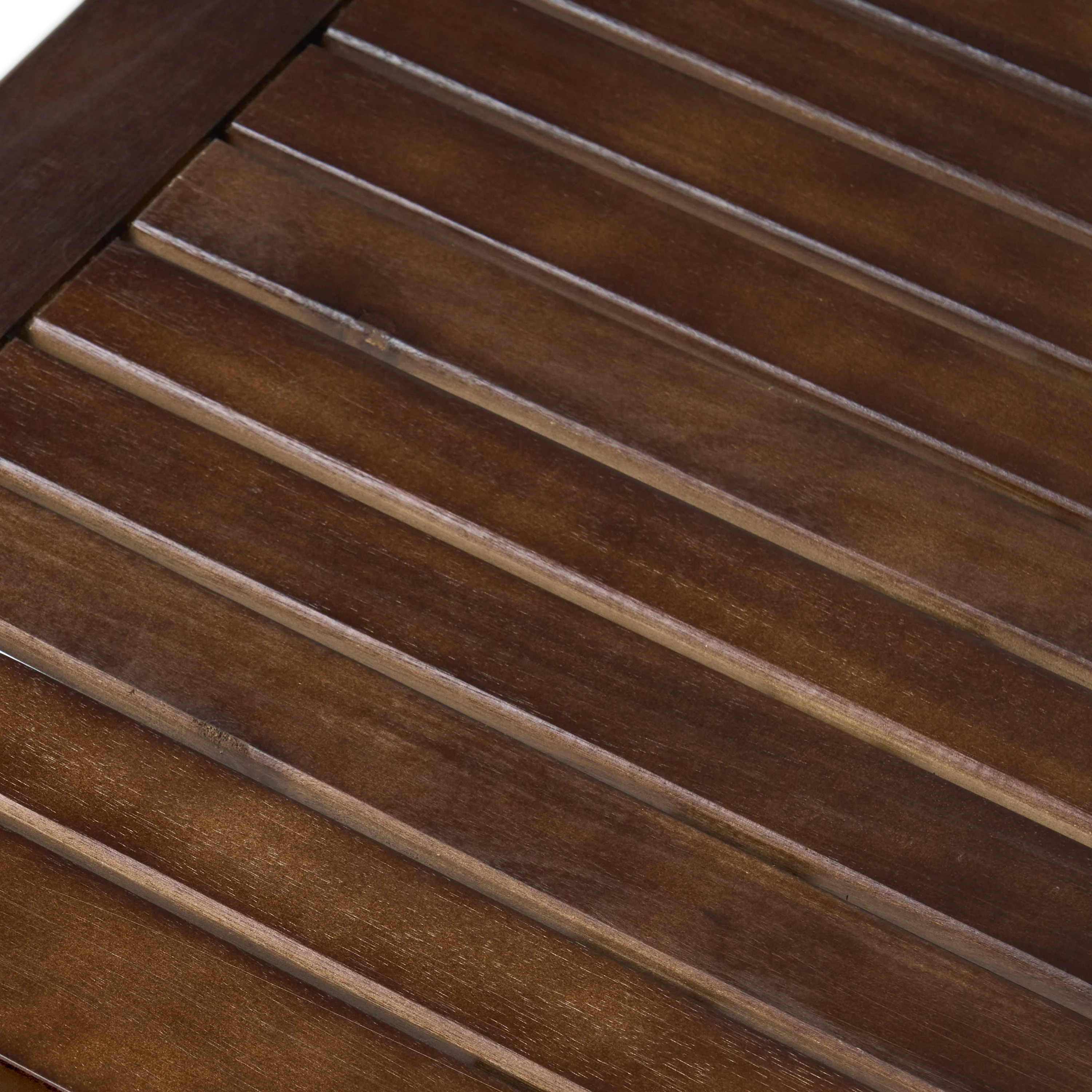 Jean Farmhouse X-Frame Acacia Wood End Table with Slat Top - furnishings