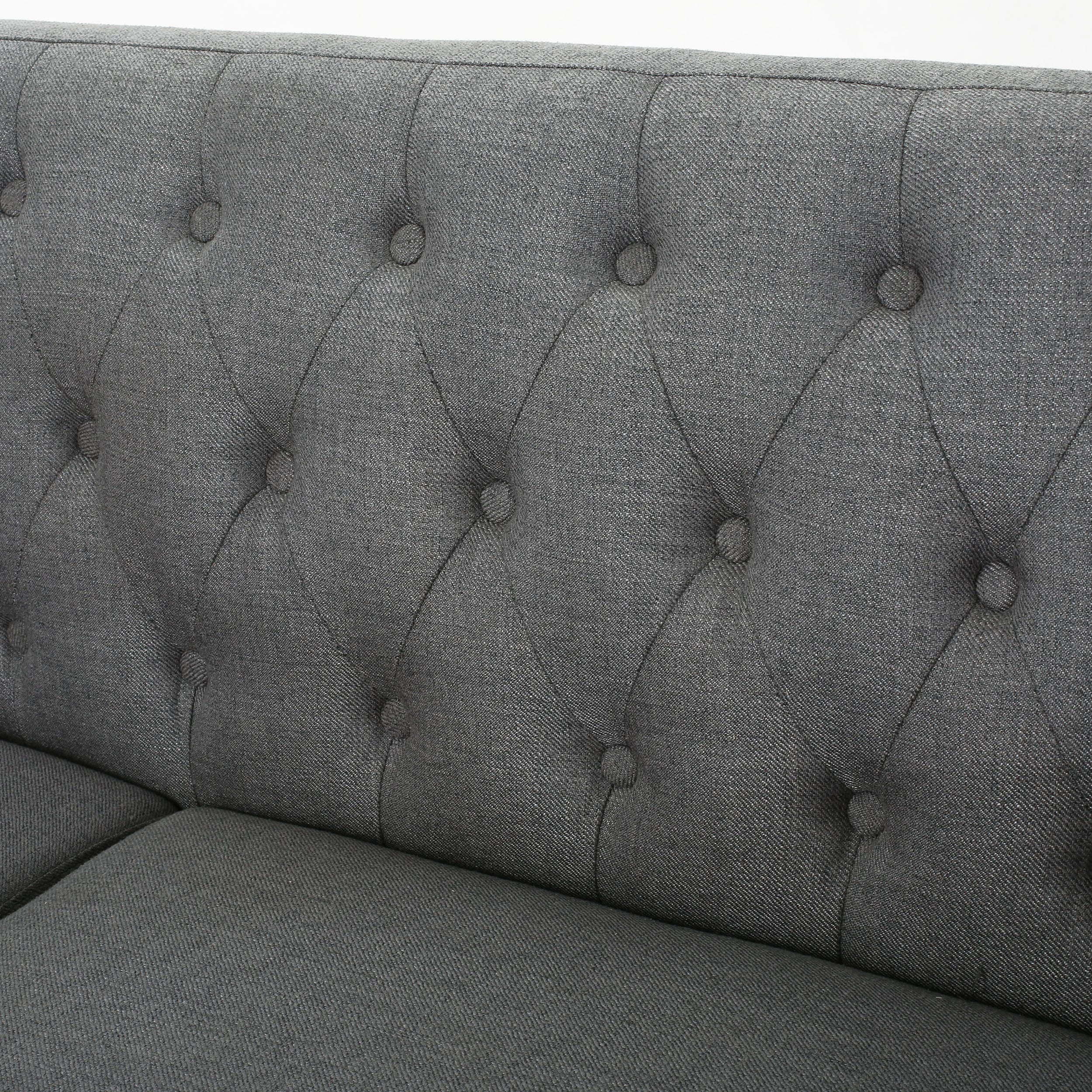 Alscot Mid Century Modern Fabric Tufted Oversized Loveseat - furnishings