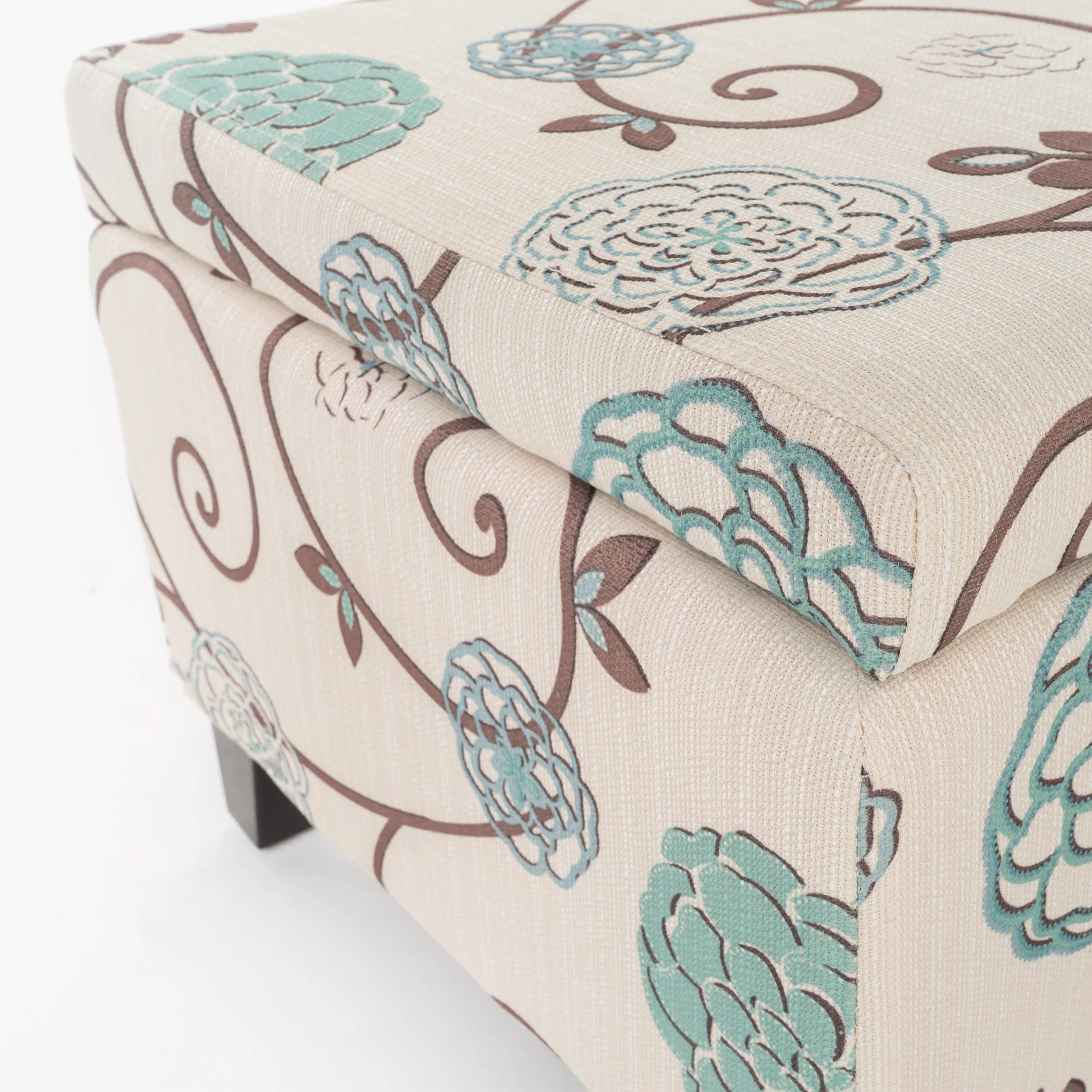 Brianna Rectangle Fabric Storage Ottoman Bench - furnishings