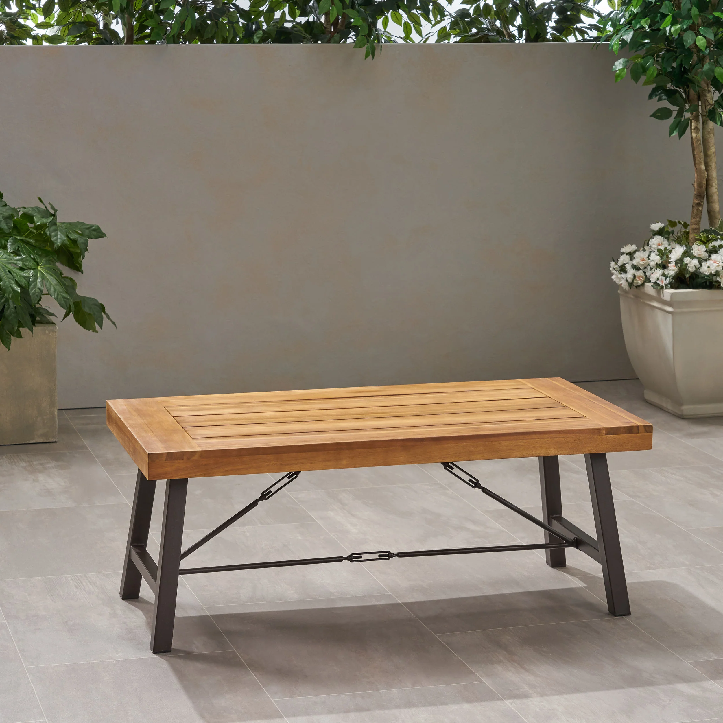 Easter Outdoor Acacia Wood Coffee Table, Teak - furnishings