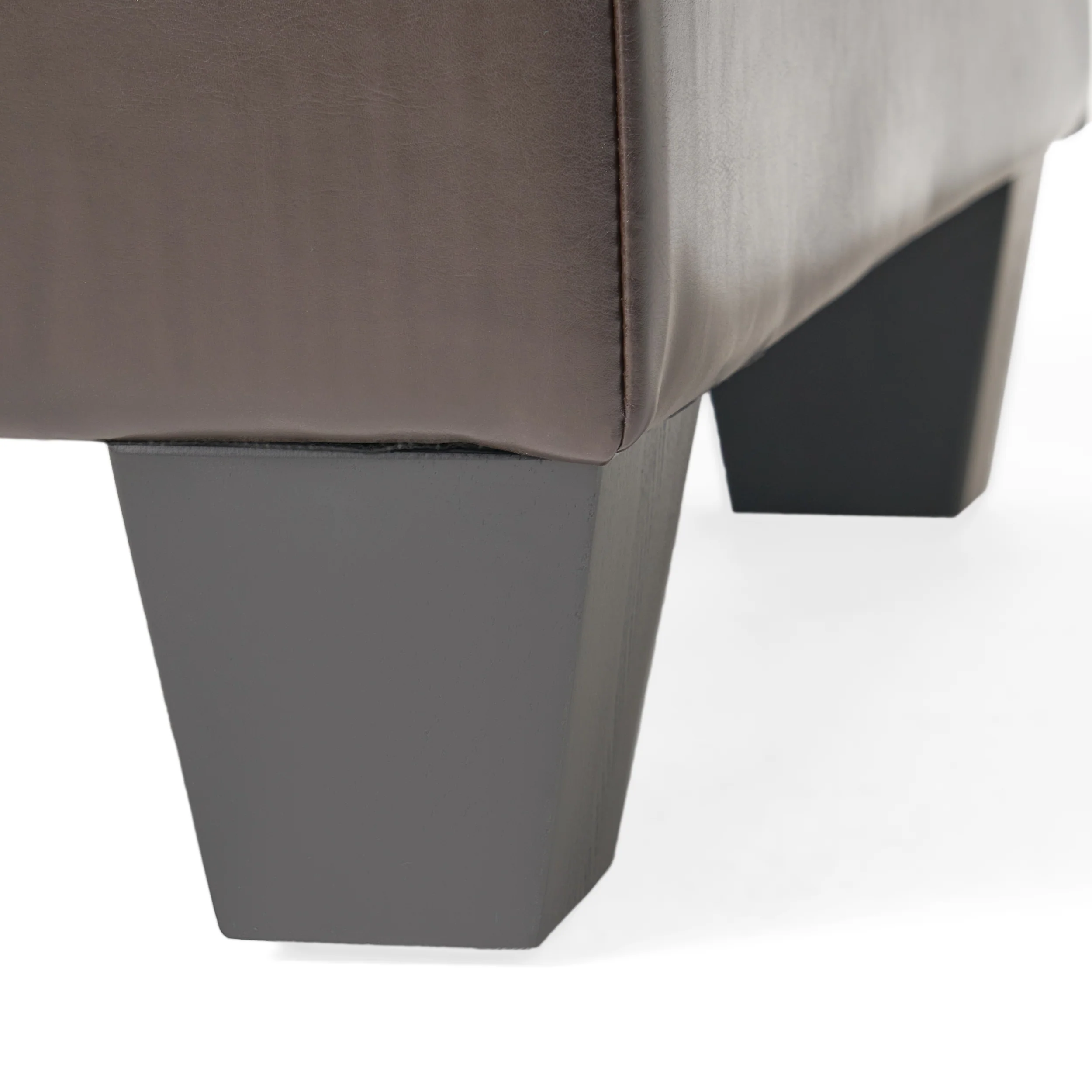 Alpine Leather Storage Ottoman Coffee Table - furnishings