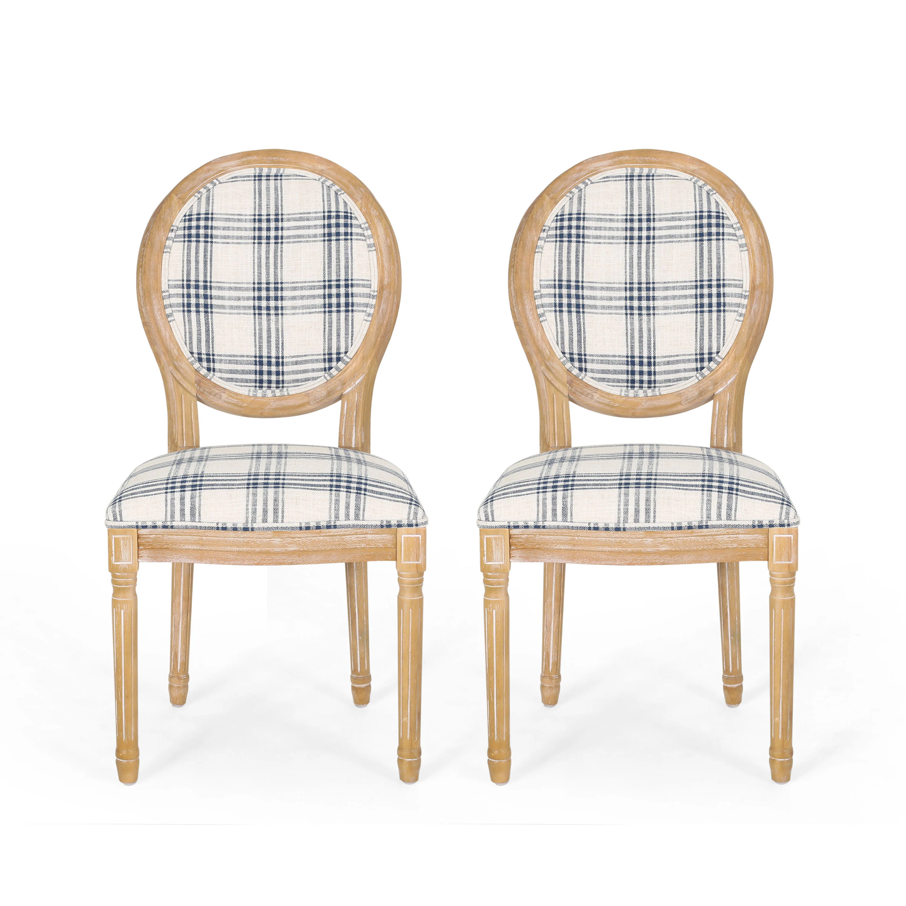 Lariya French Country Fabric Dining Chairs - furnishings