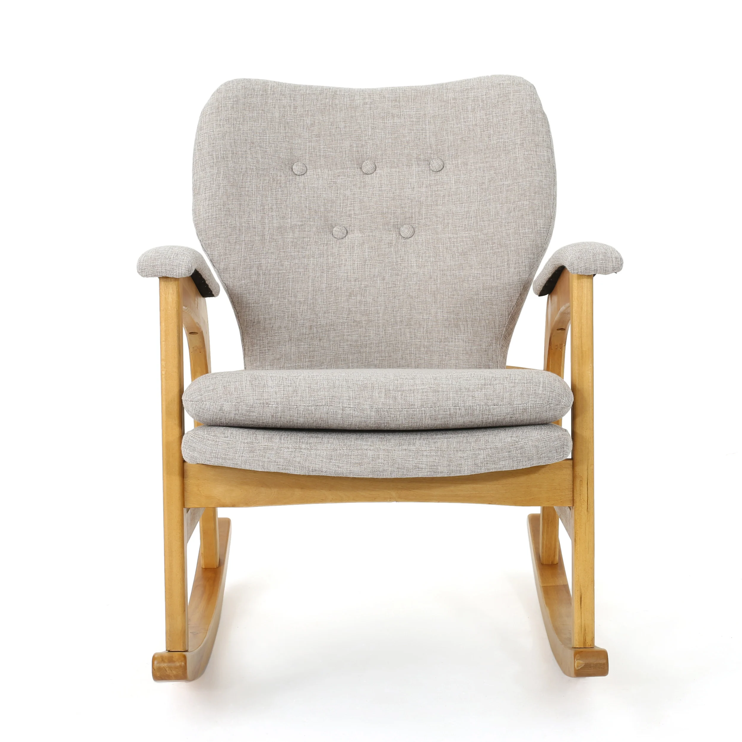 Whitman Mid Century Fabric Rocking Chair - furnishings