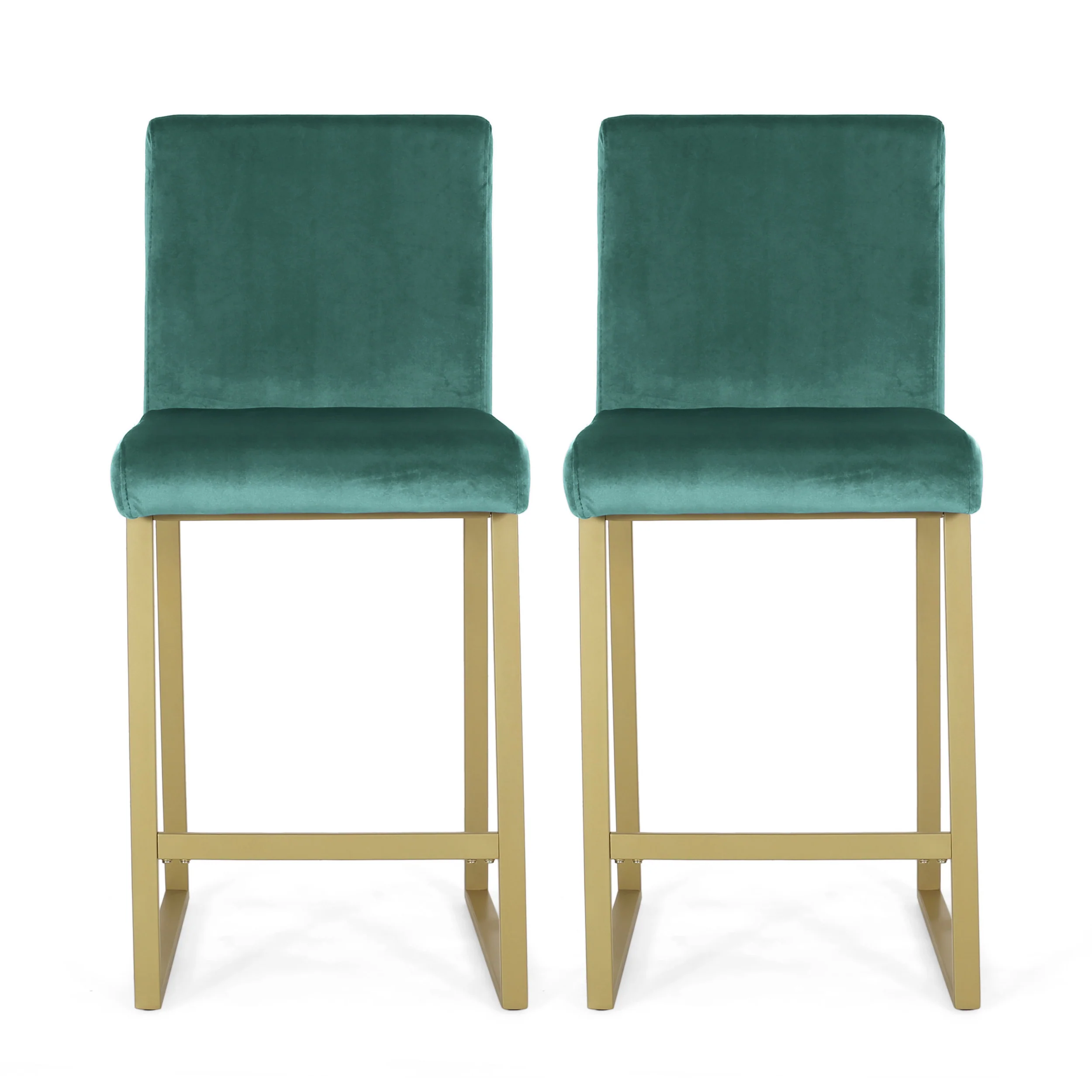 Lexi Modern Velvet Barstools (Set of 2) - furnishings