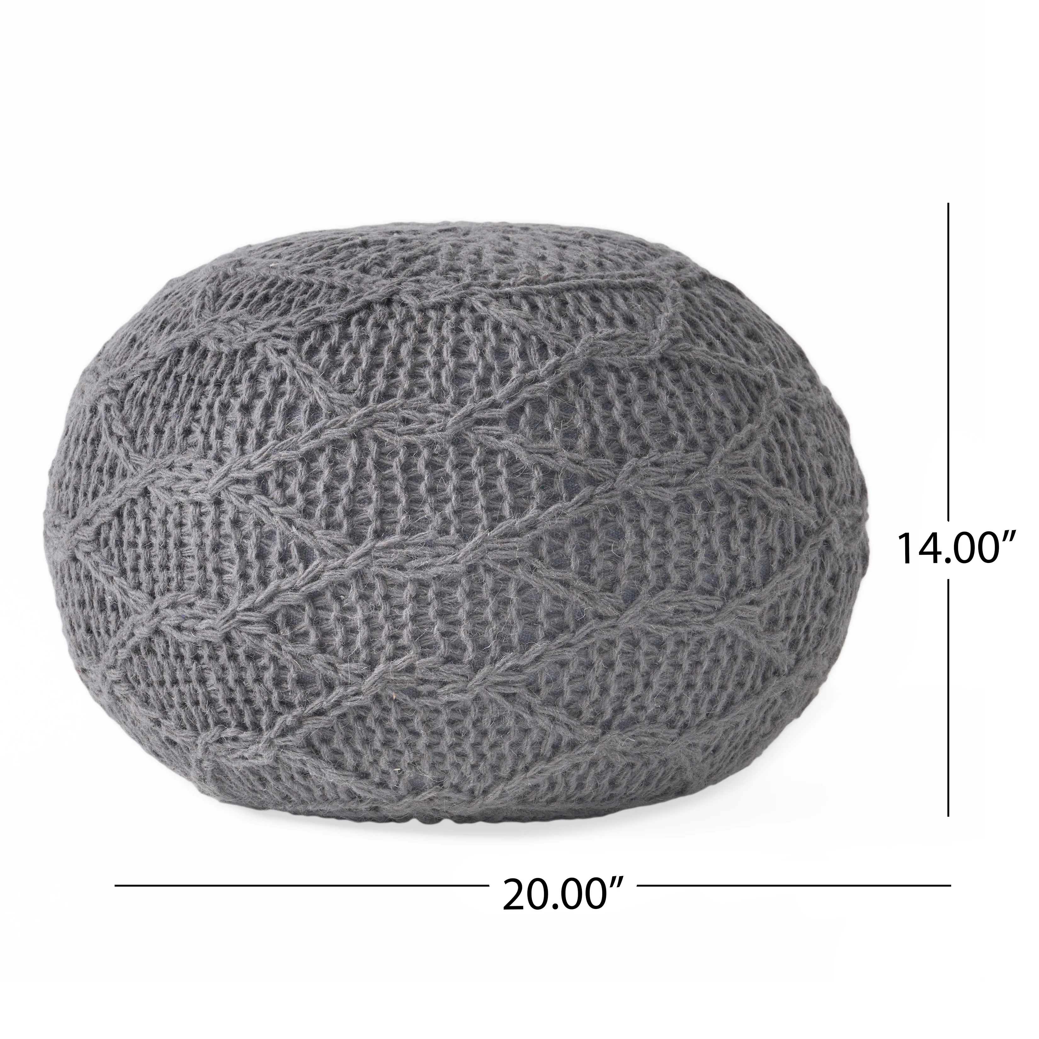 Magnolia Handcrafted Boho Fabric Pouf - furnishings