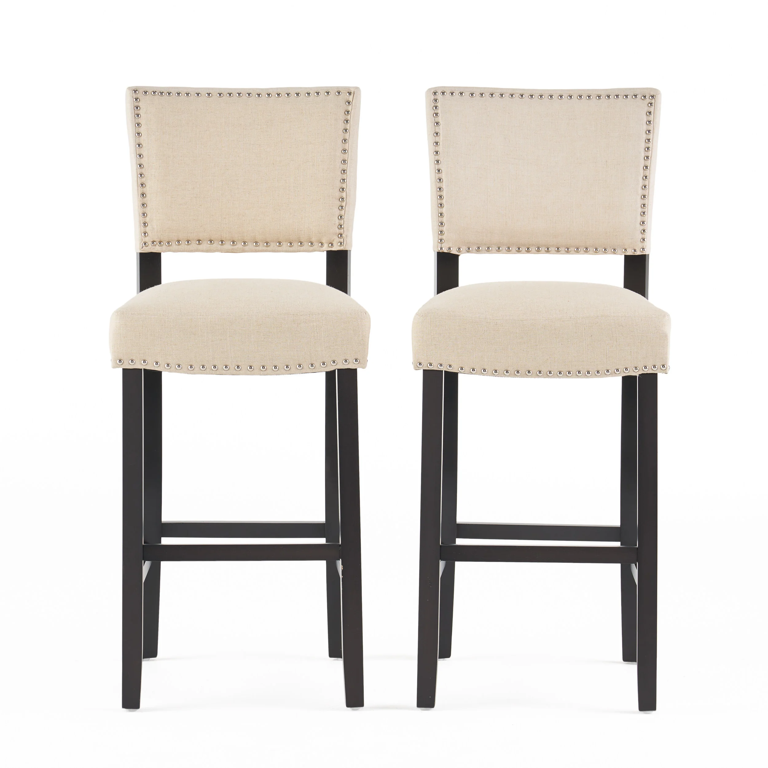 William 31-Inch Bonded Fabric Backed Barstool (Set of 2) - furnishings