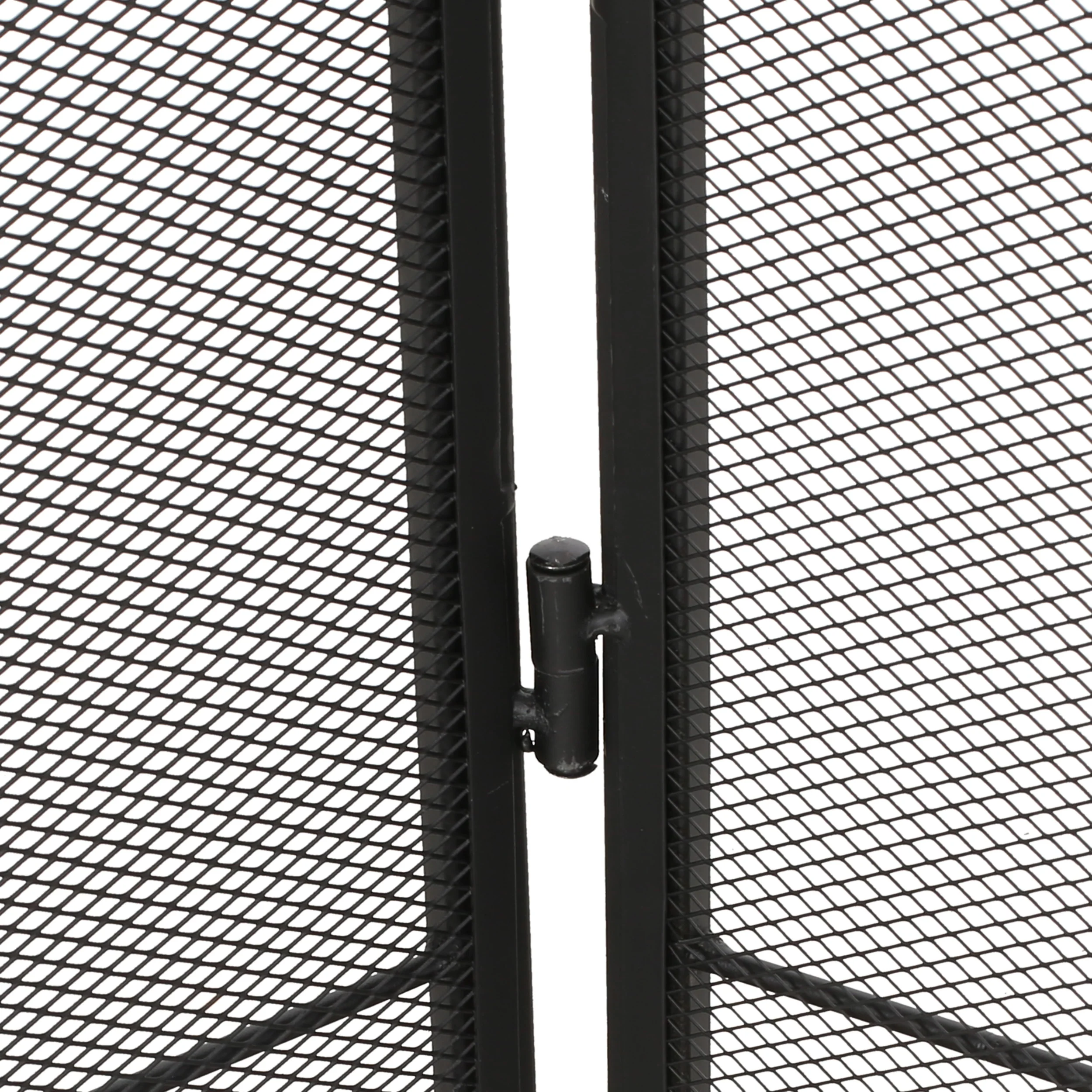 Zooey Modern Iron Folding Fireplace Screen - furnishings