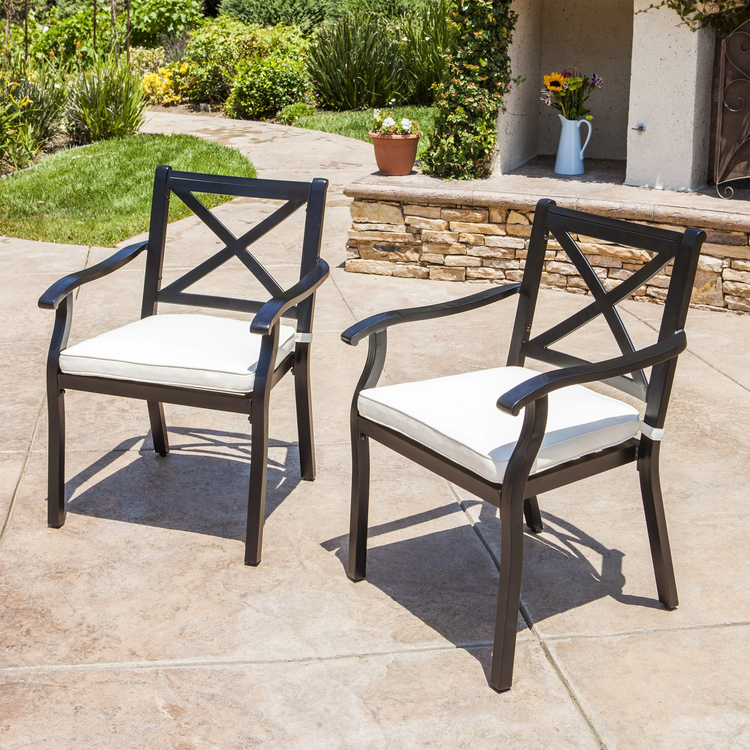 Eowyn Expandable 7-9 Piece Outdoor Cast Aluminum Dining Set w/ Umbrella Hole - furnishings
