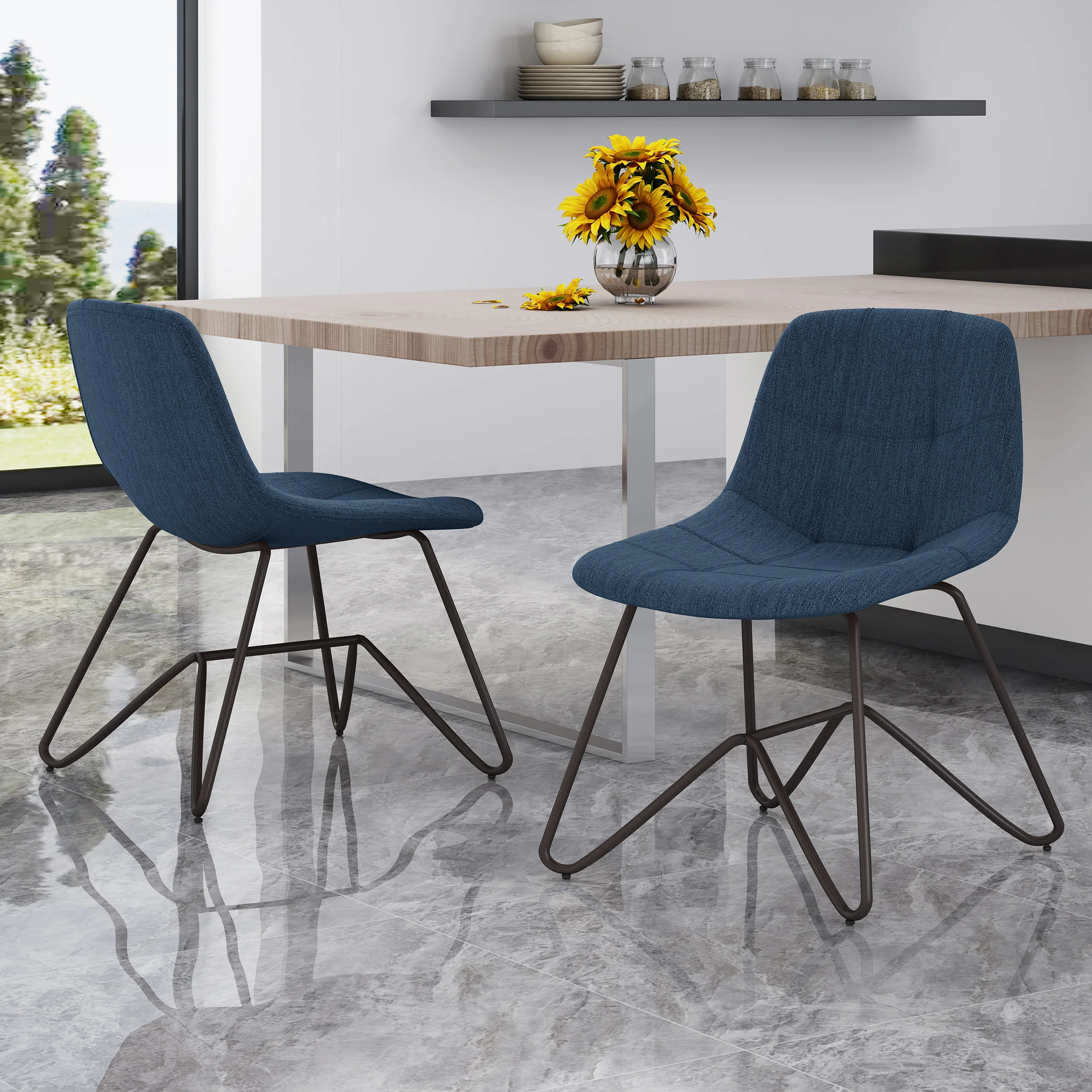 Mailee Fabric Dining Chair (Set of 2) - furnishings