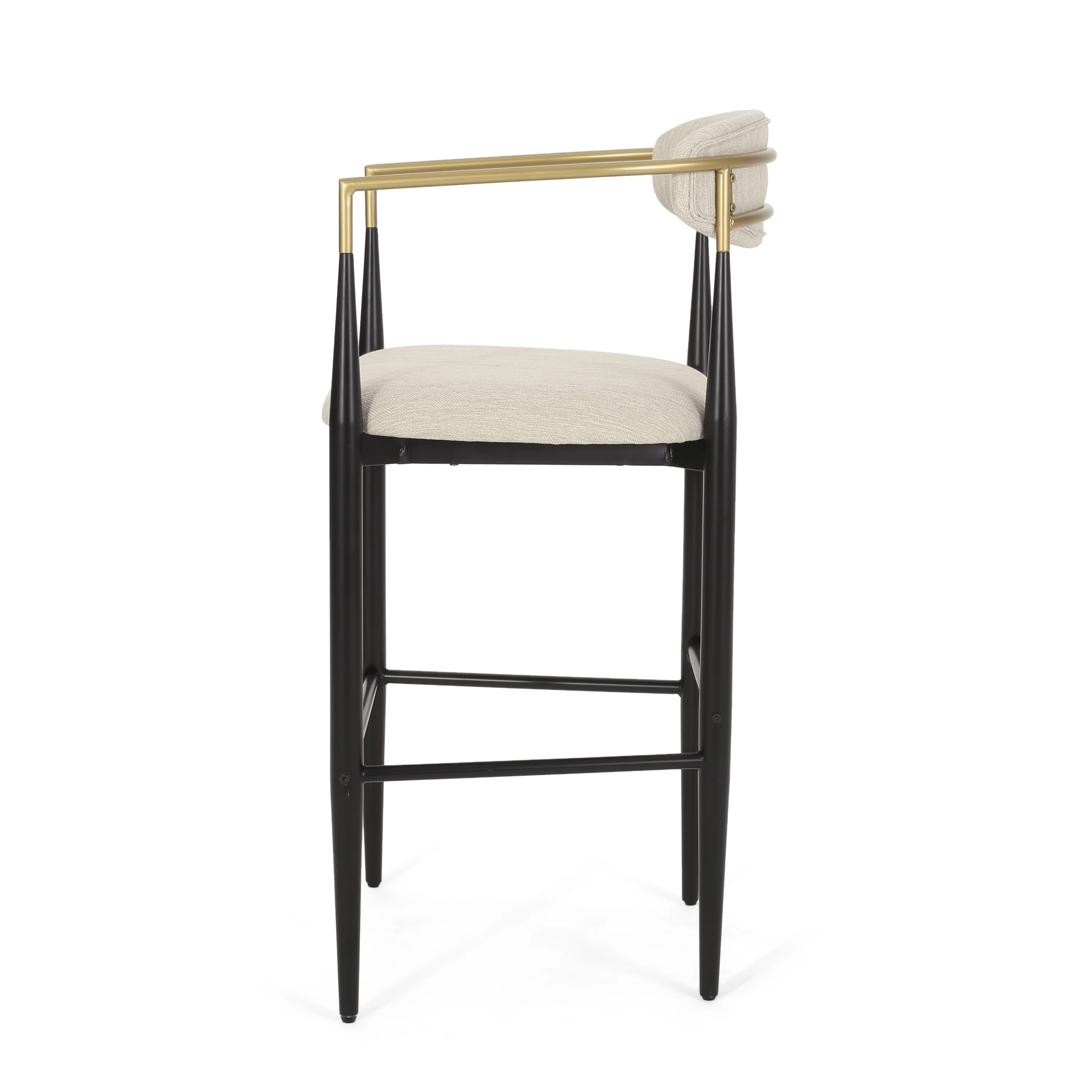 Camas Modern Fabric Upholstered Iron 30 Inch Barstools Set of 2 - furnishings