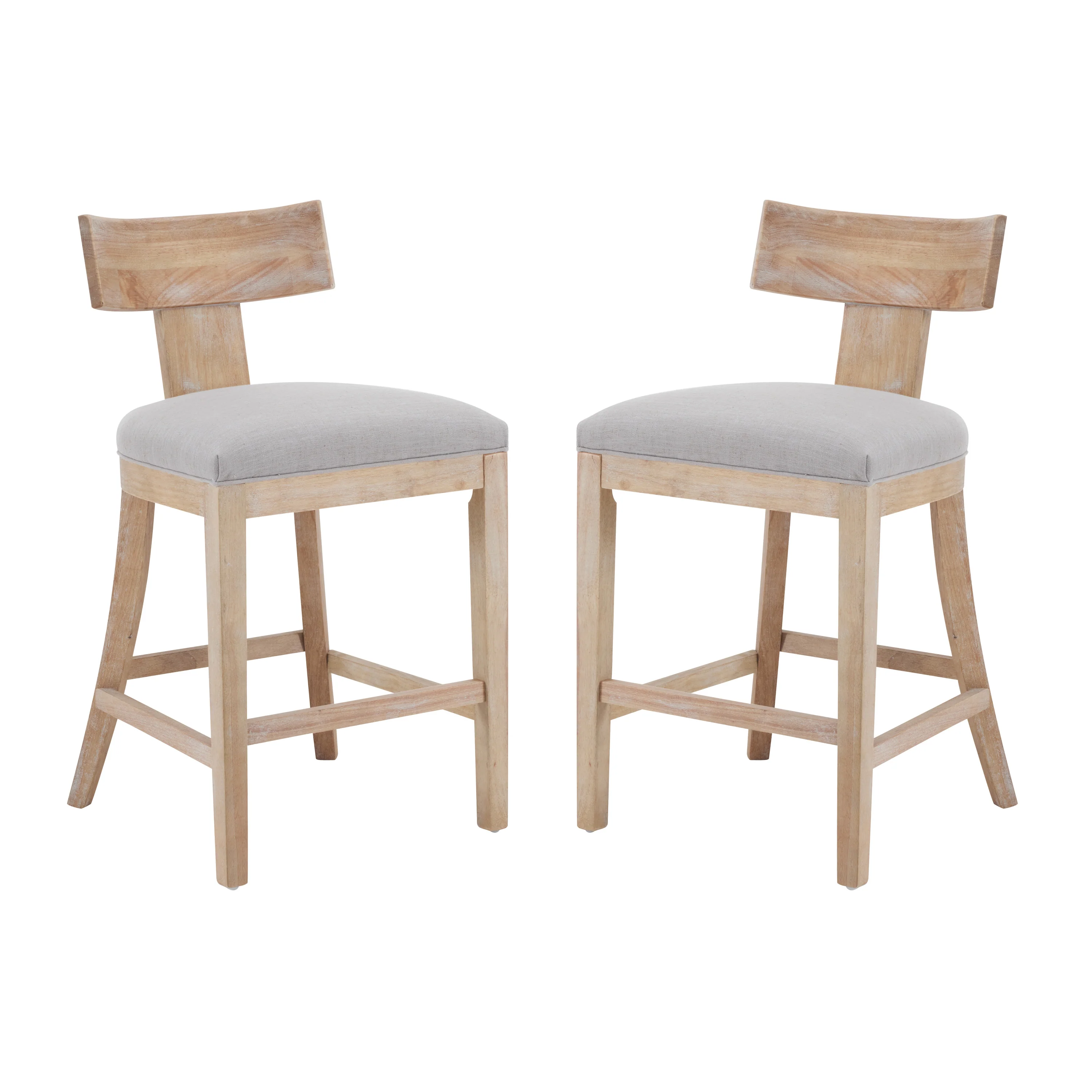 Brussels Upholstered Barstool with Light Gray Cushions - furnishings