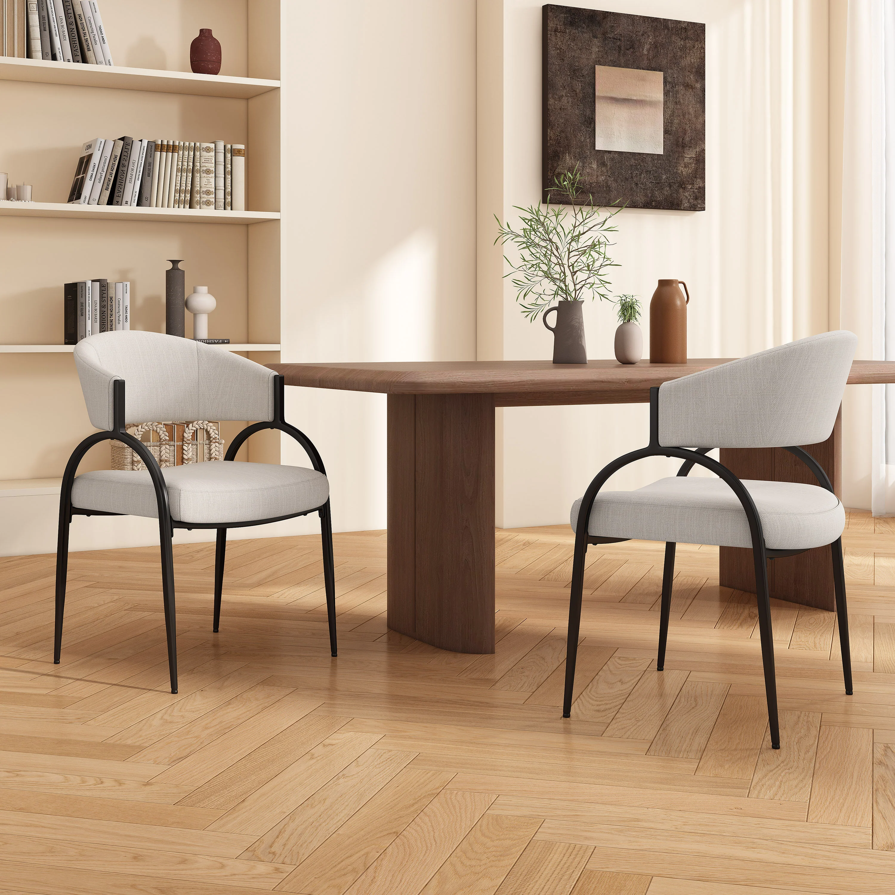 Biorth Modern Upholstered Arm Dining Chair - furnishings