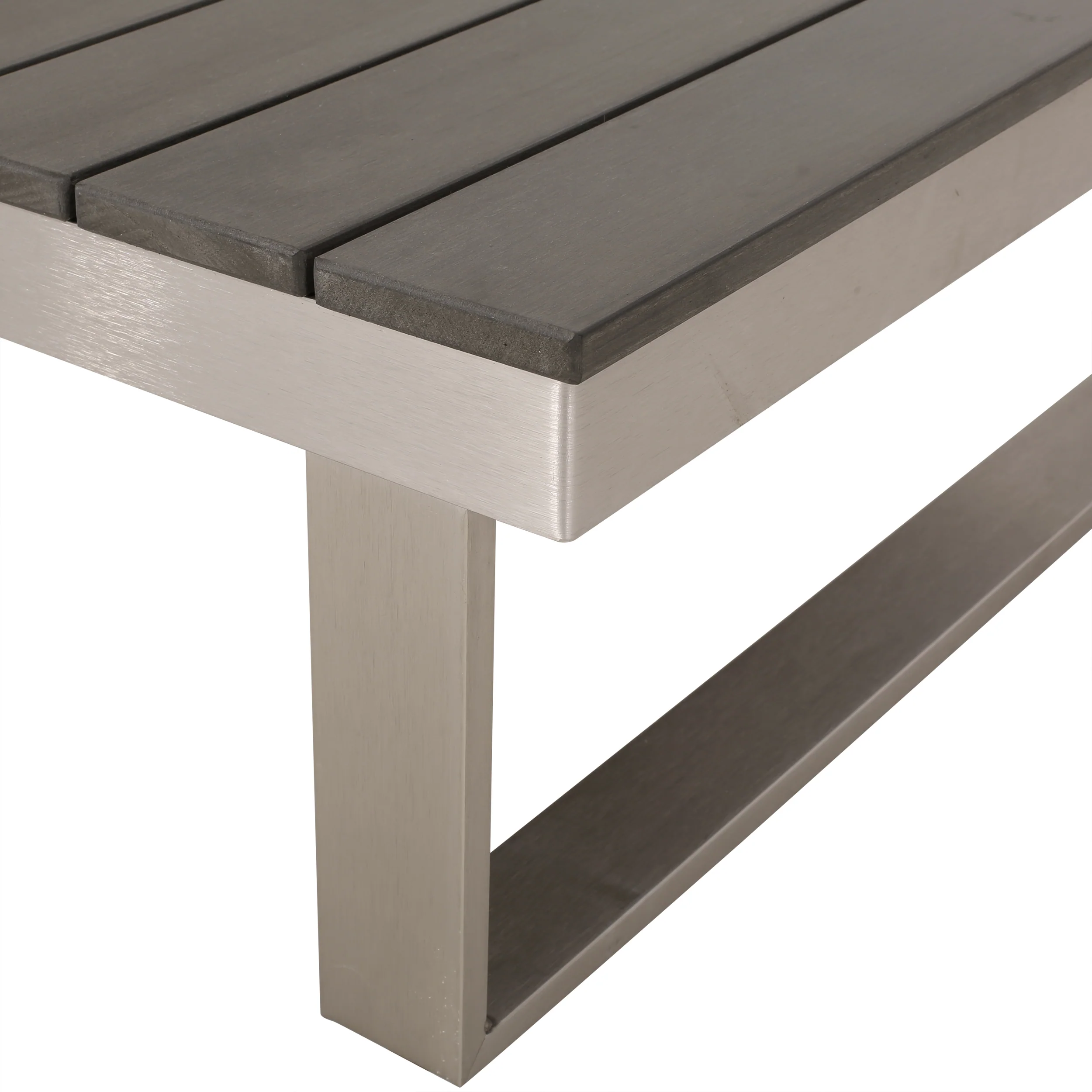 Johana Outdoor Aluminum V-Shaped 5 Seater Sofa Set with Cushions - furnishings