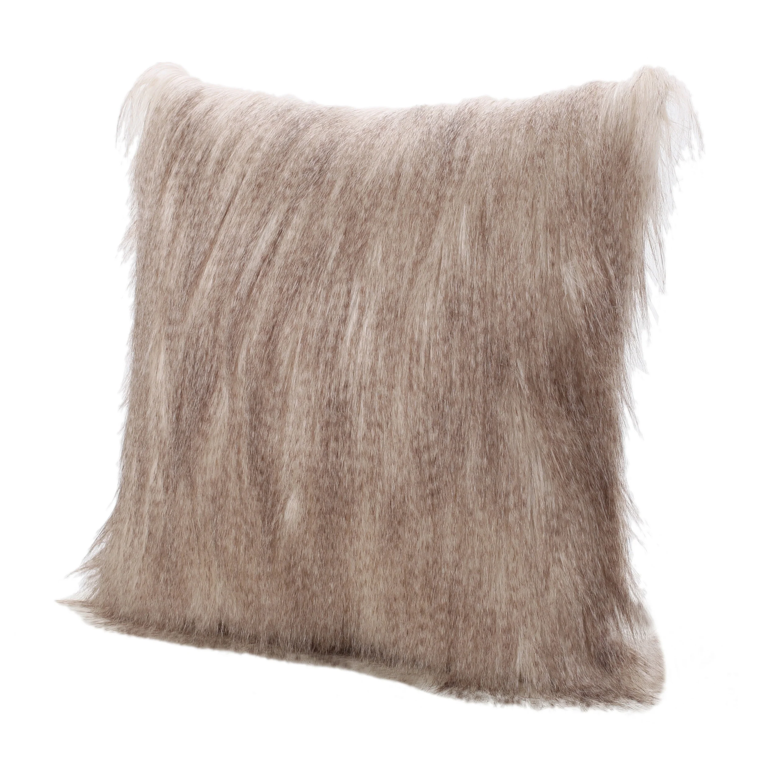 Ellison Modern Glam Faux Fur Throw Pillow - furnishings