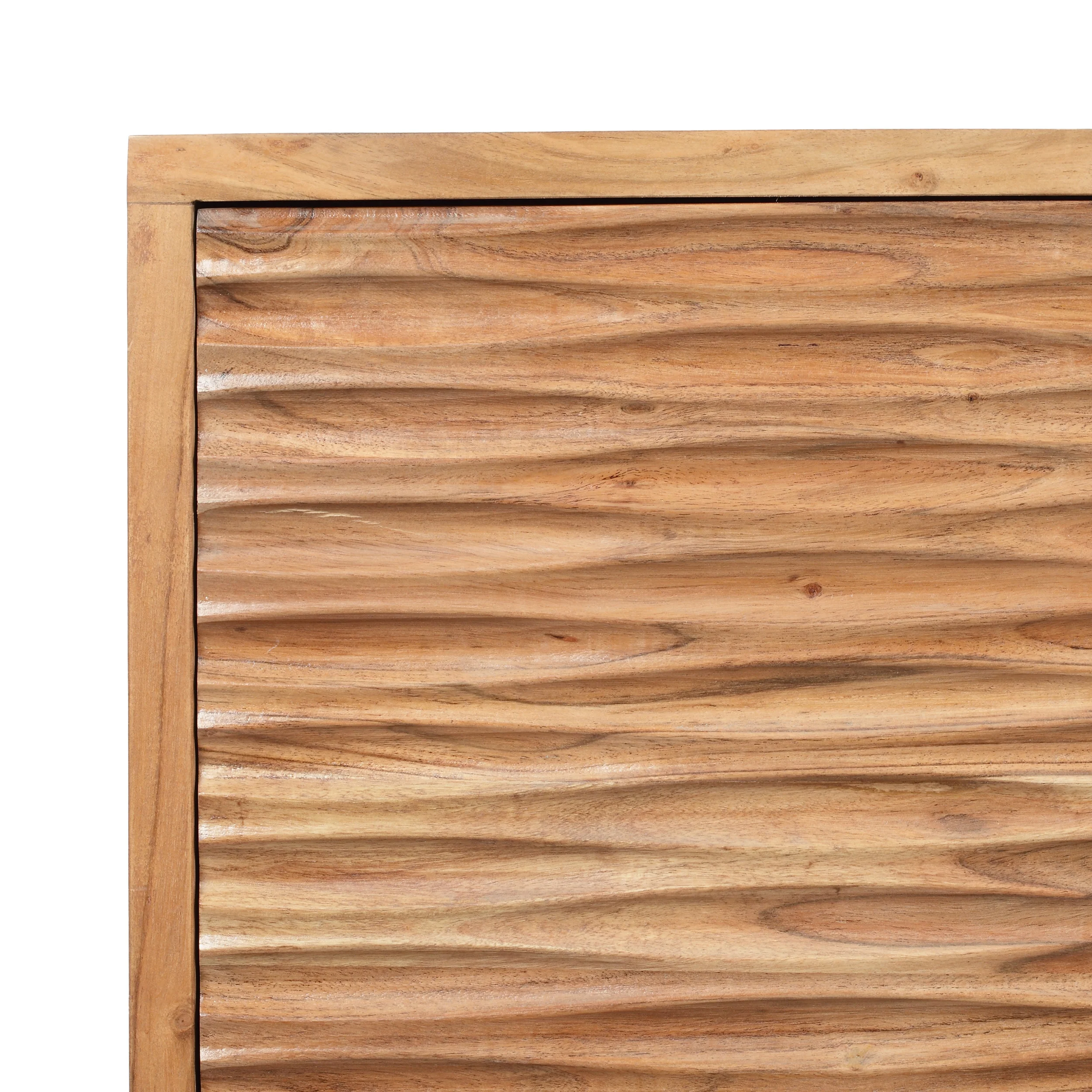 Tennille Warrenton Boho Handcrafted 2 Door Acacia Wood Sideboard, Natural - furnishings