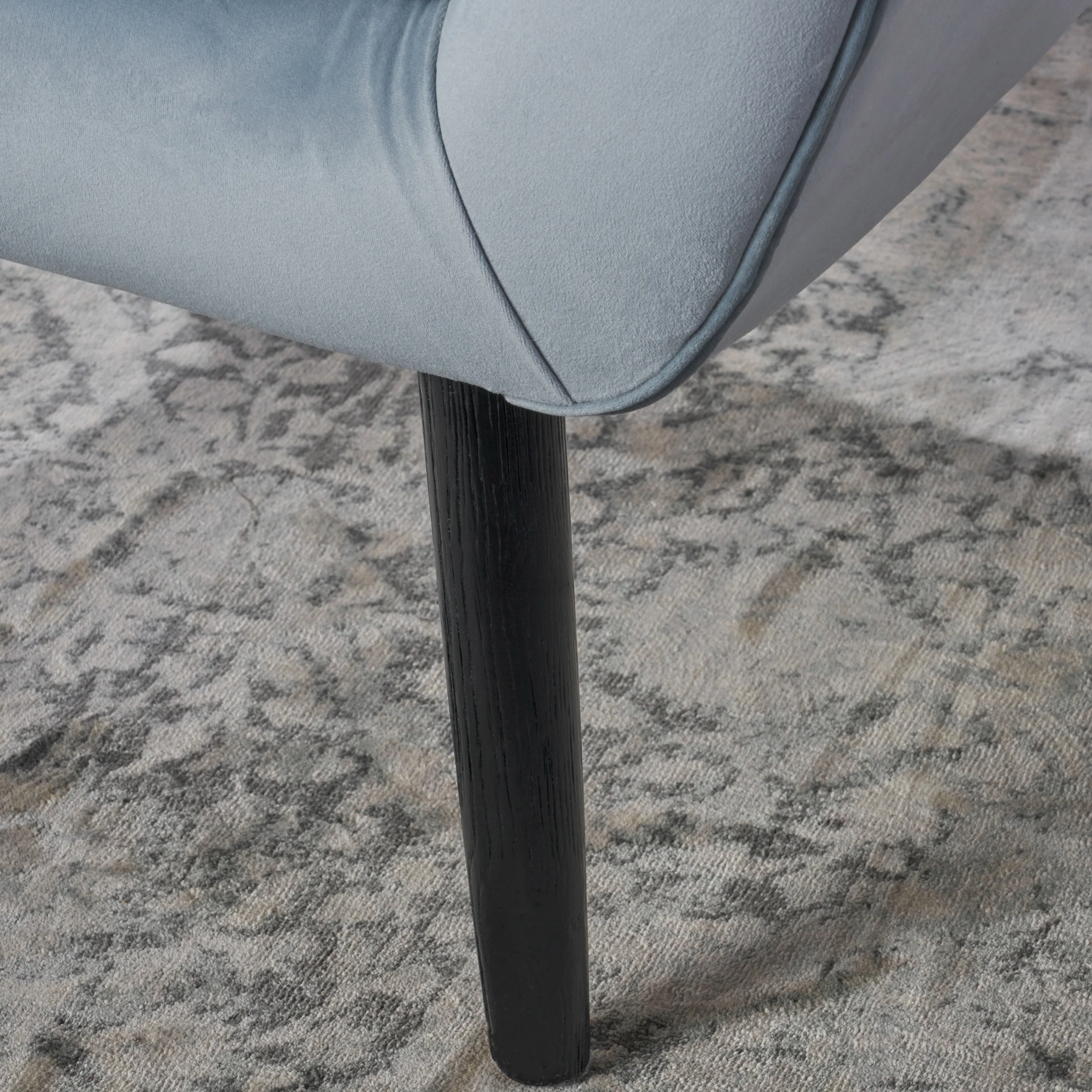 Mae Velvet Tufted Wingback Armchair - furnishings